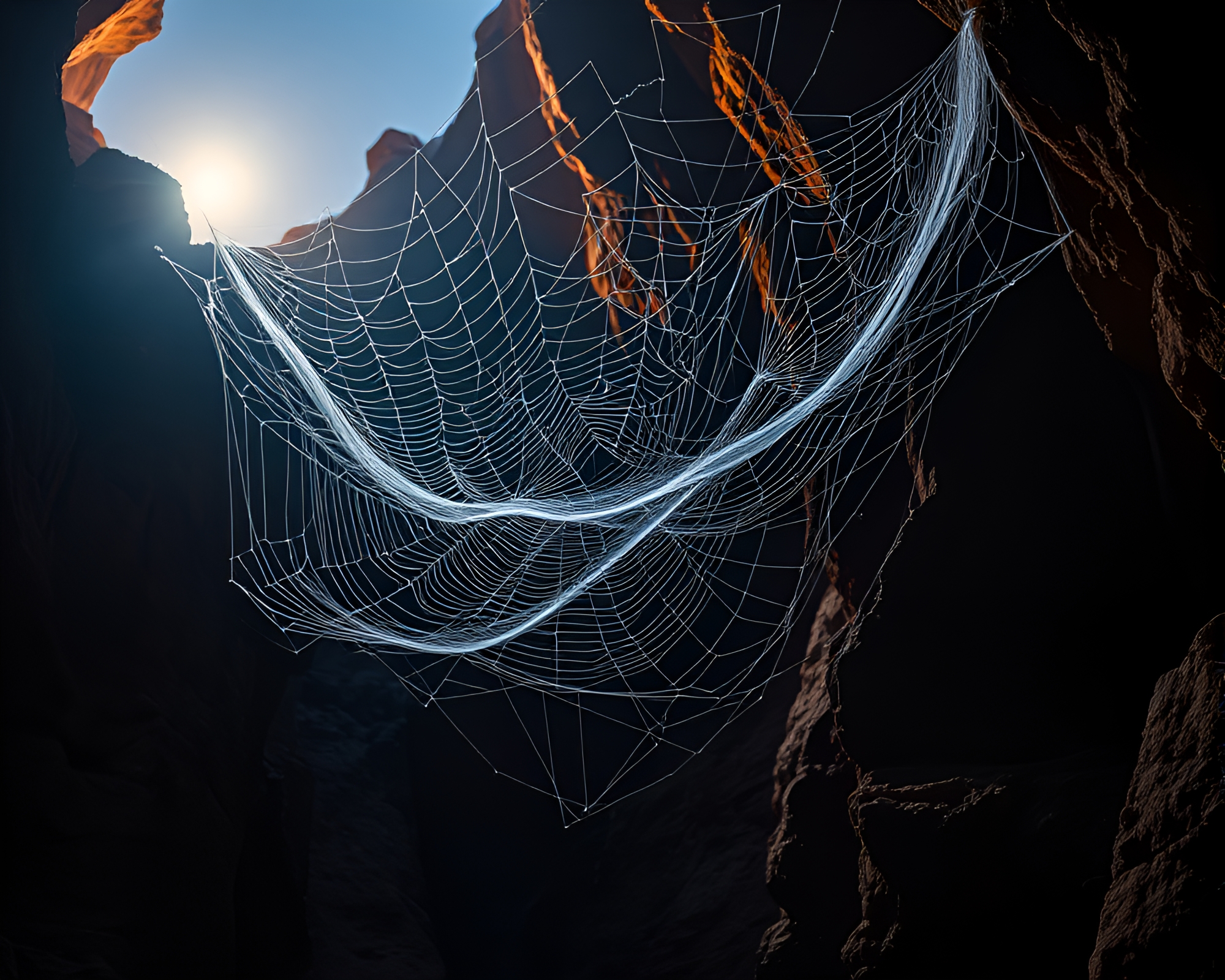 Desolate Eroded Canyon Bathed in Golden Light – free AI stock image