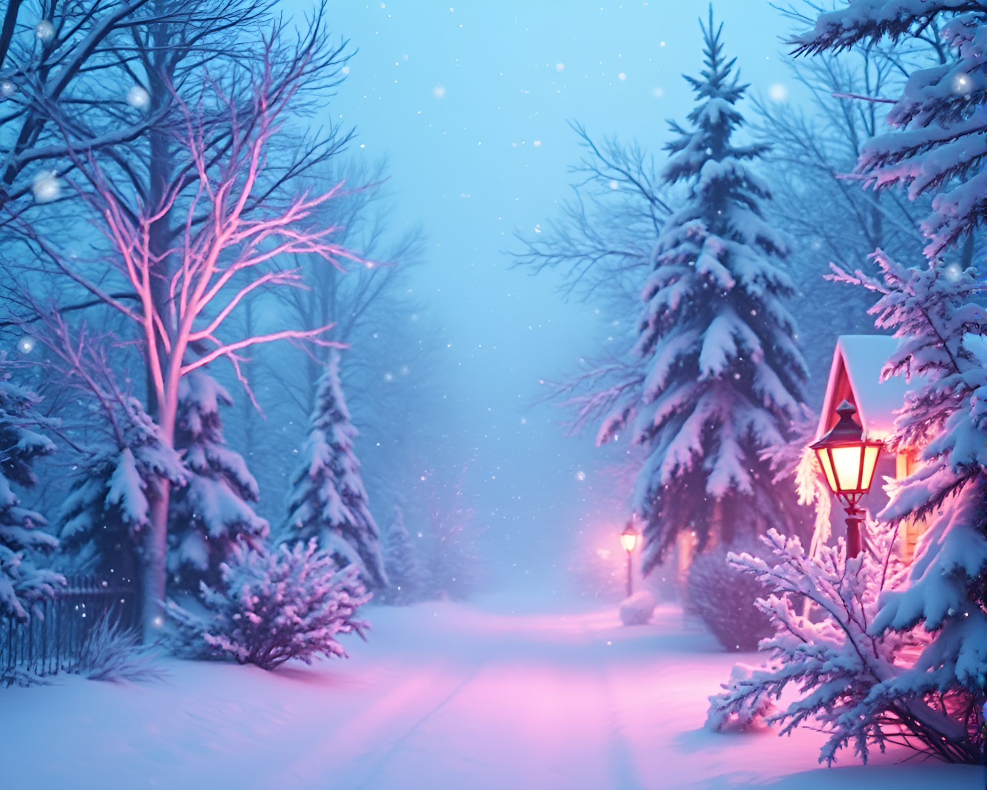 Chimera Vignette: Snow-Kissed Vaporwave Fantasy – free AI stock image