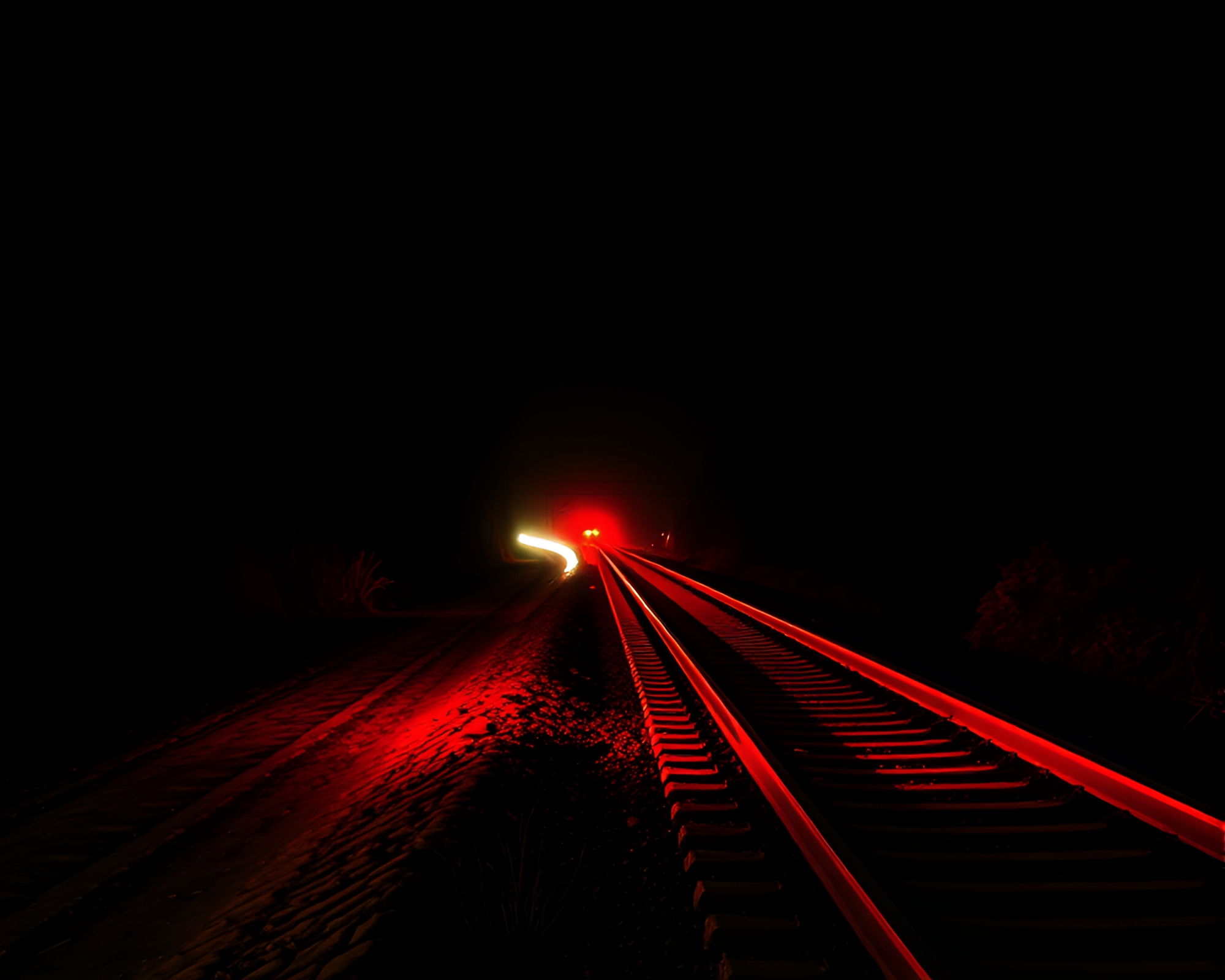 Trails of Light: Gravity Boots in Ruby Red Contrasts – free AI stock image