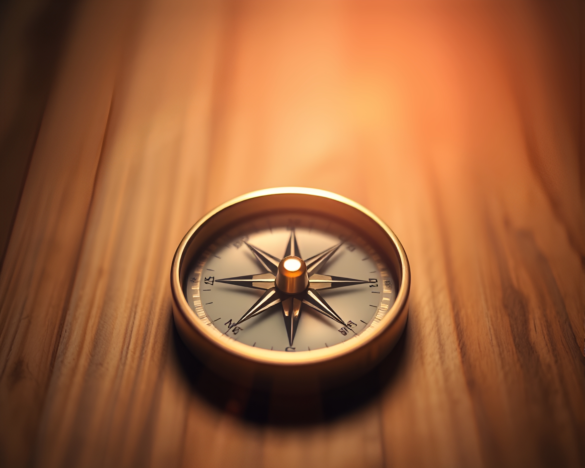 Abstract Compass with Soft Light Streaks and Screen Printing – free AI stock image