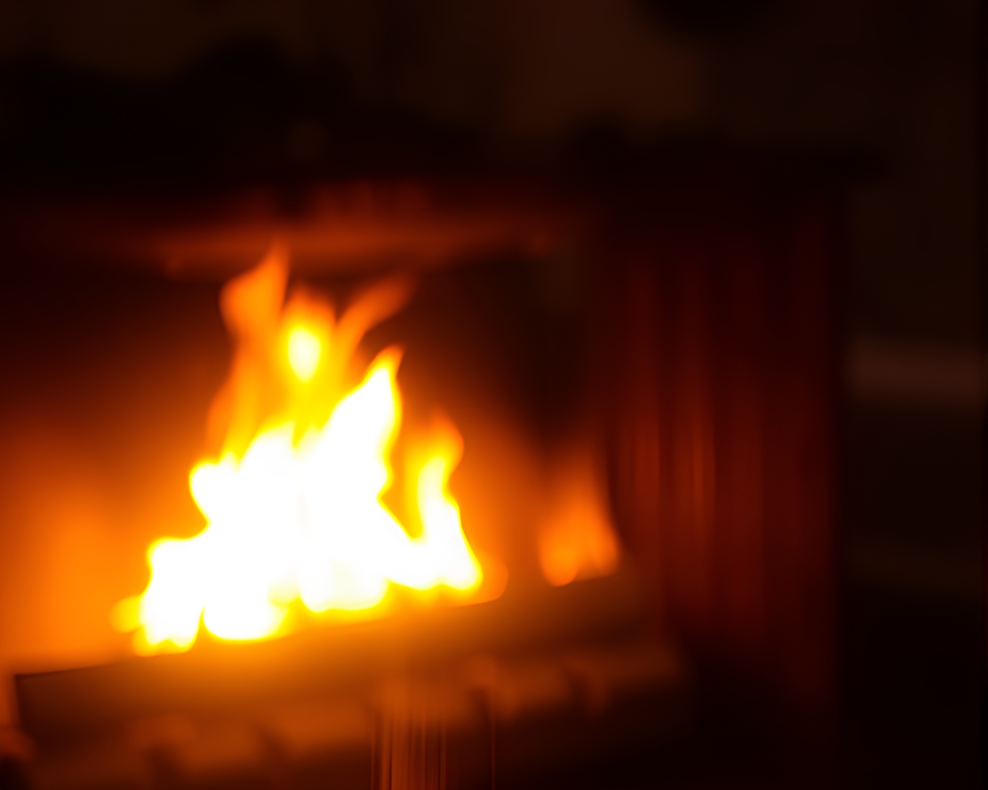 Ethereal Lens Distortion Swirl Around Fireplace Flicker – free AI stock image