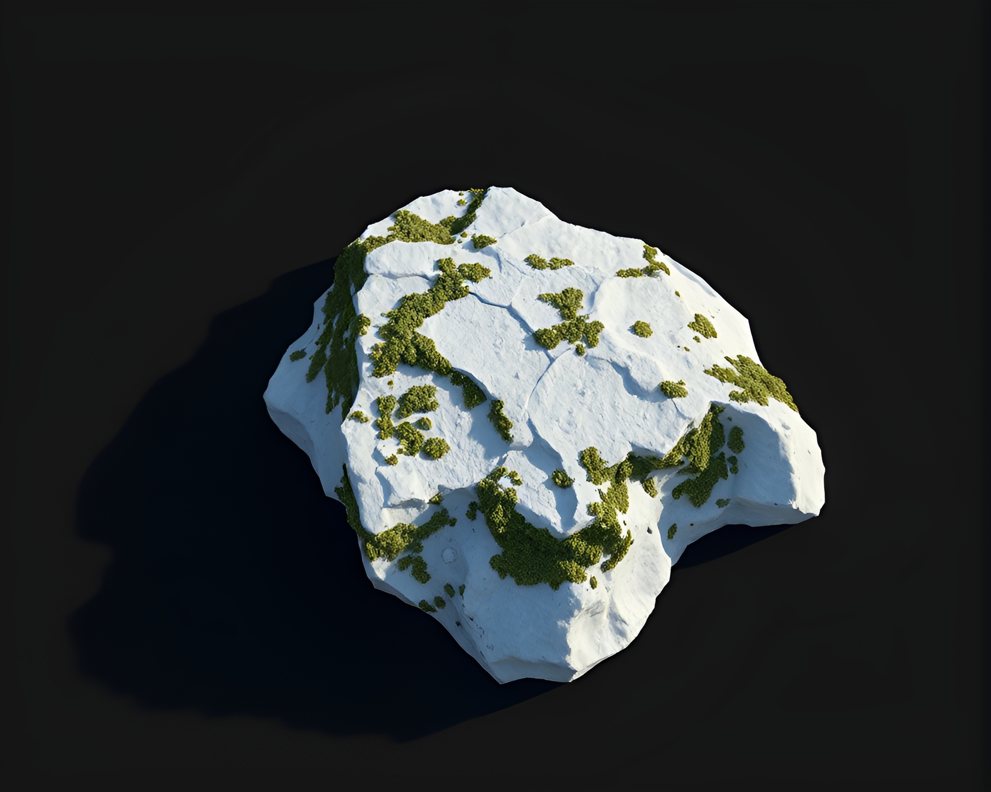Arctic Iceberg Lichen Texture Artistic 3D Render – free AI stock image