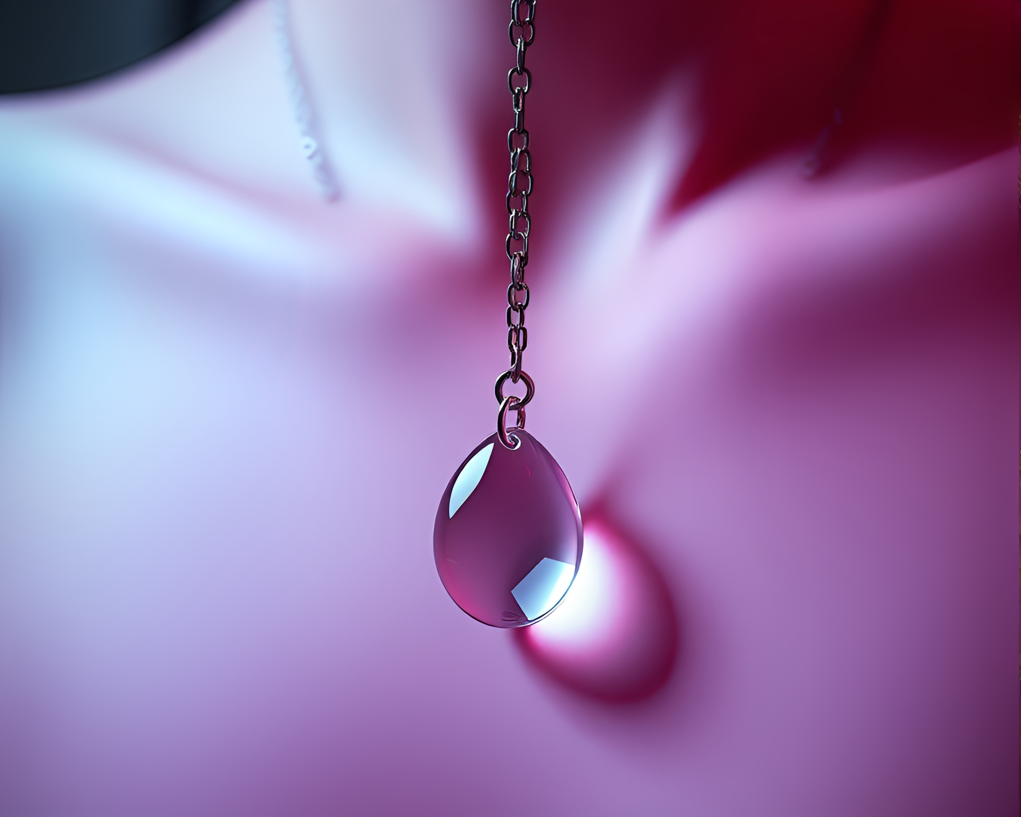 Ethereal Necklace in Surreal Wireframe Composition – free AI stock image