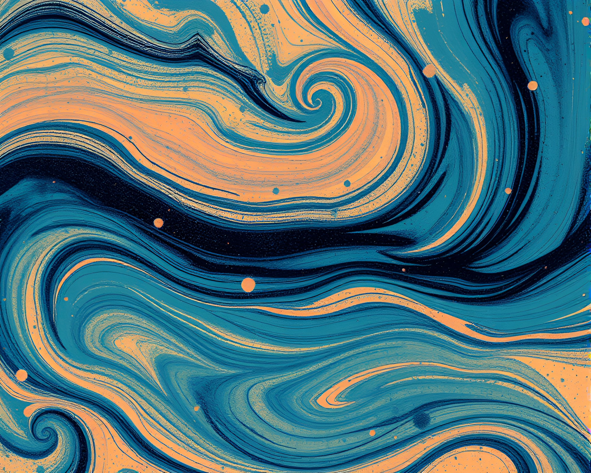 Vintage Ink Swirls in Splatter Calligraphy – free AI stock image