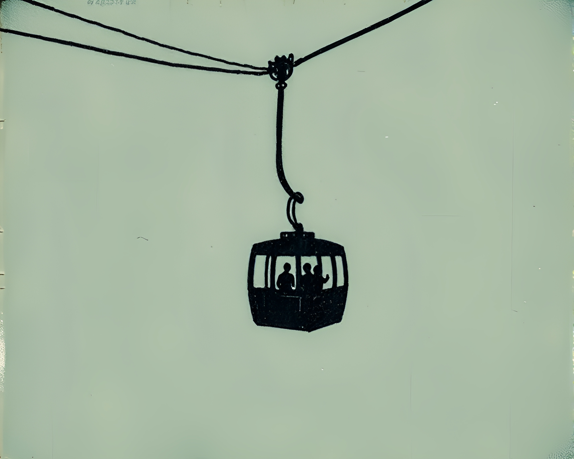 Gondola Lift Stitched Pattern Underexposed Art – free AI stock image