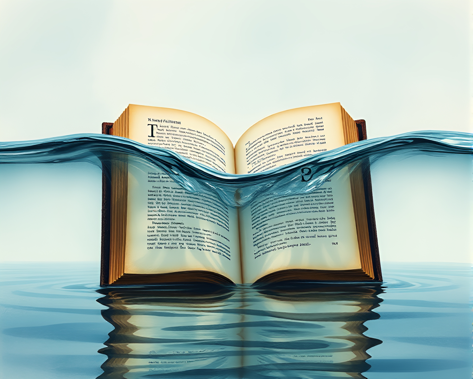 Poe’s Water Distortion: Editorial Illustration – free AI stock image
