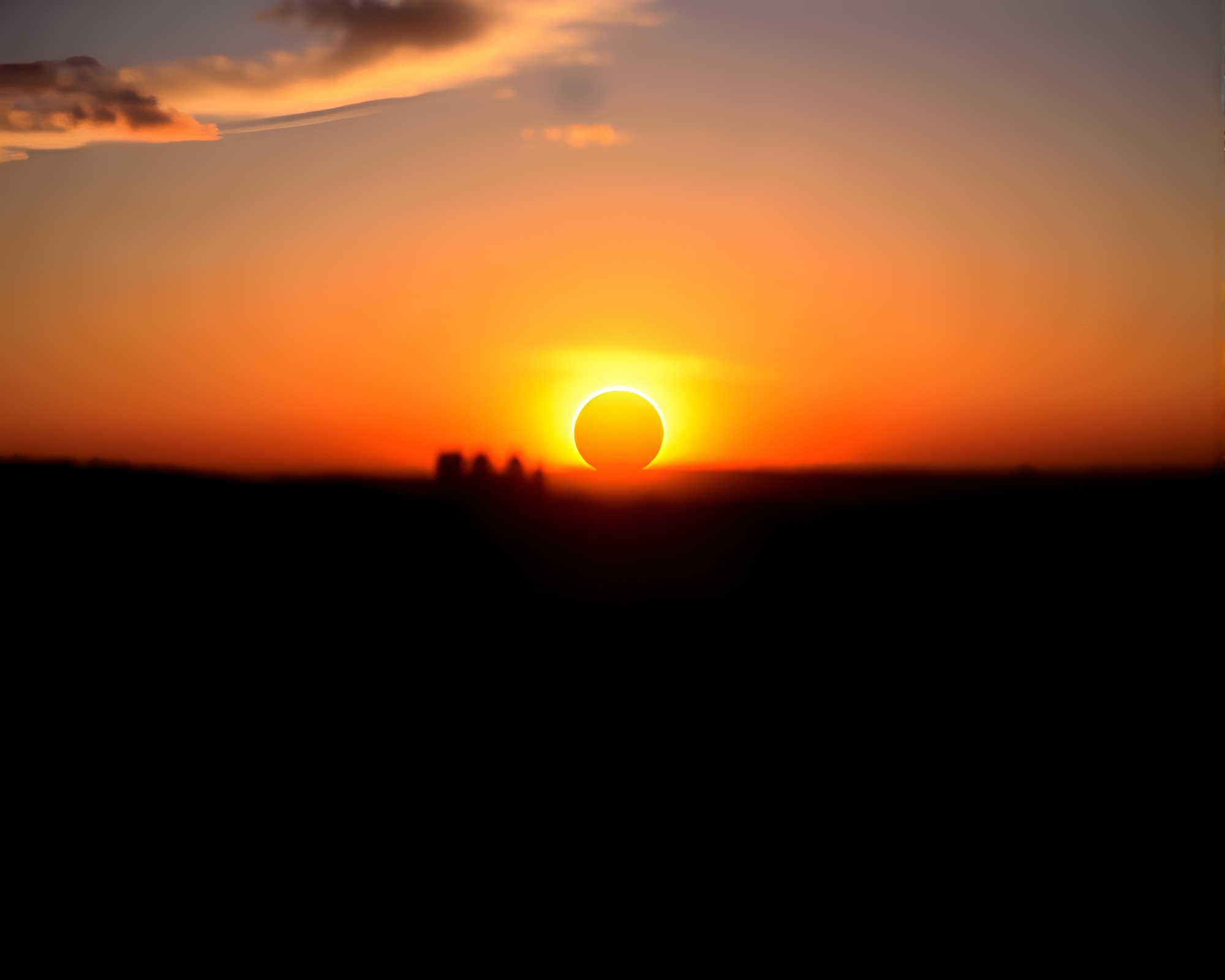 Spectacular Solar Eclipse Casting Shadows Over Urban Skyline – free AI stock image