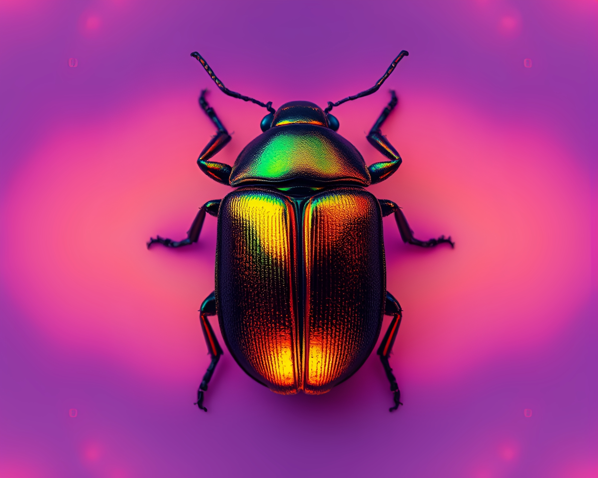 Aurora Beetle in Thermal Asymmetry – free AI stock image