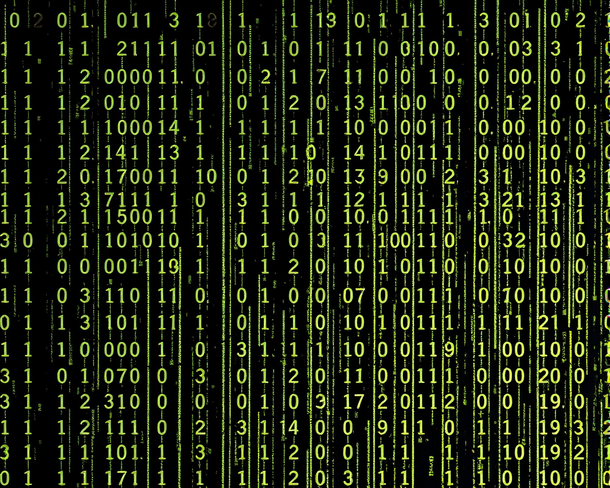 Futuristic Binary Code Foil Stamping Artwork – free AI stock image