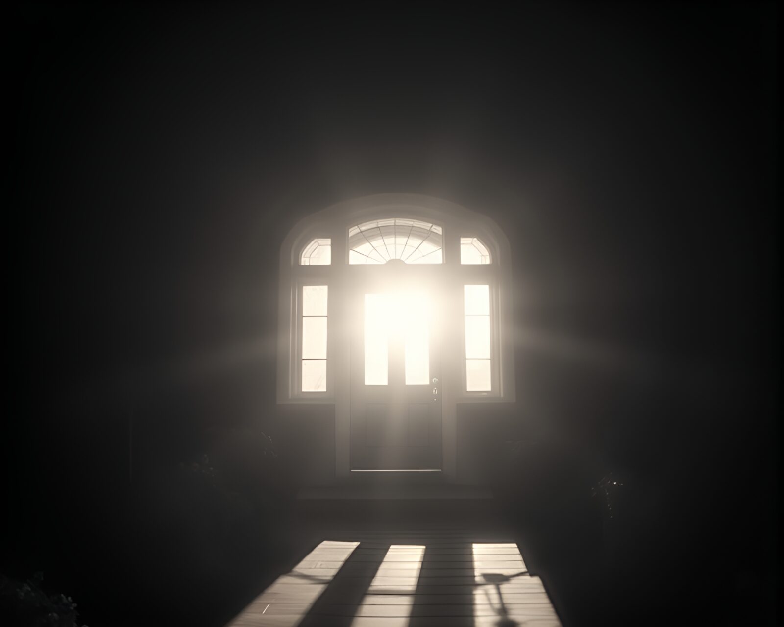 Majestic Satyr in warm porchlight with concentric circles
