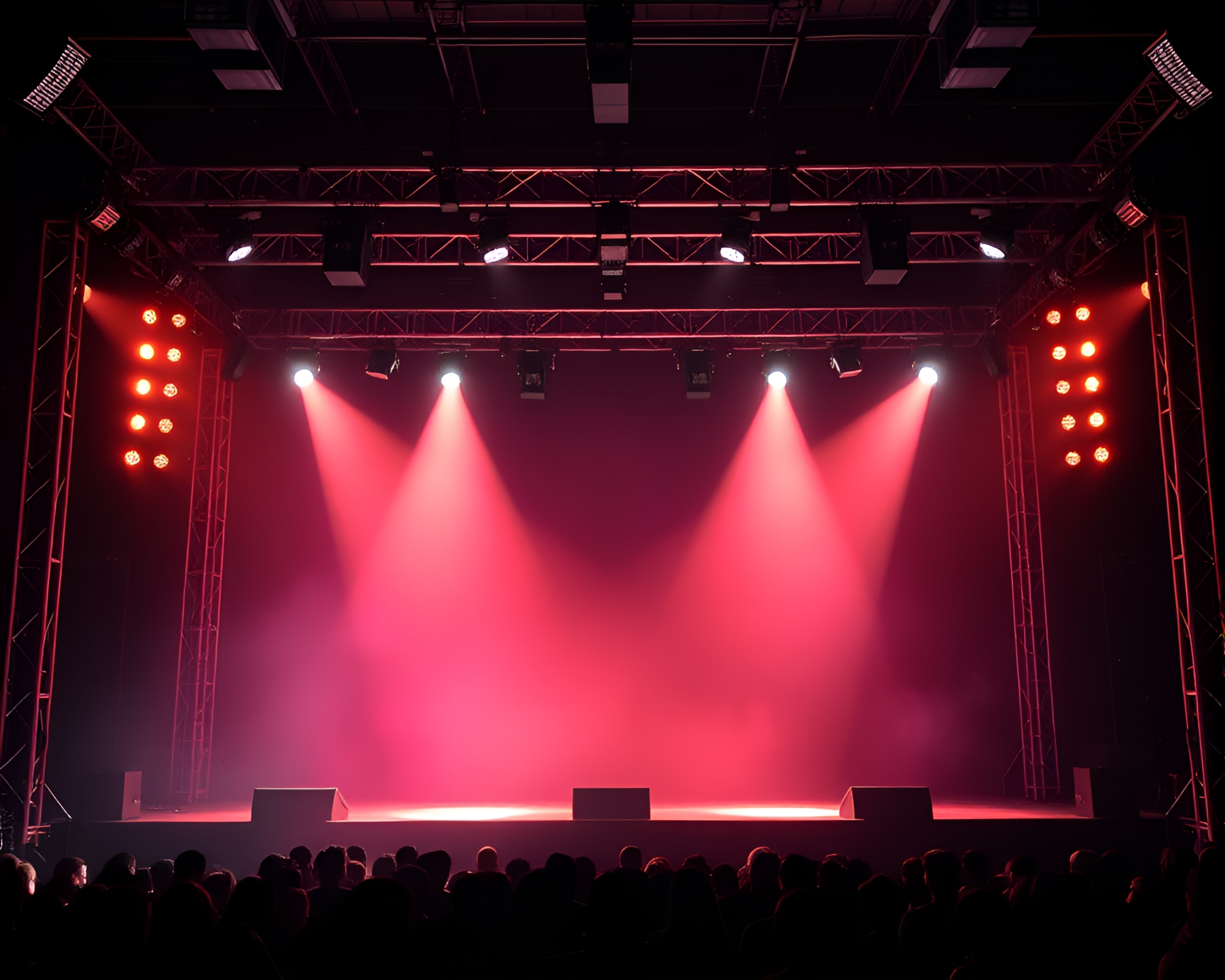 Cerberus on Stage: Frame within Frame Lighting – free AI stock image