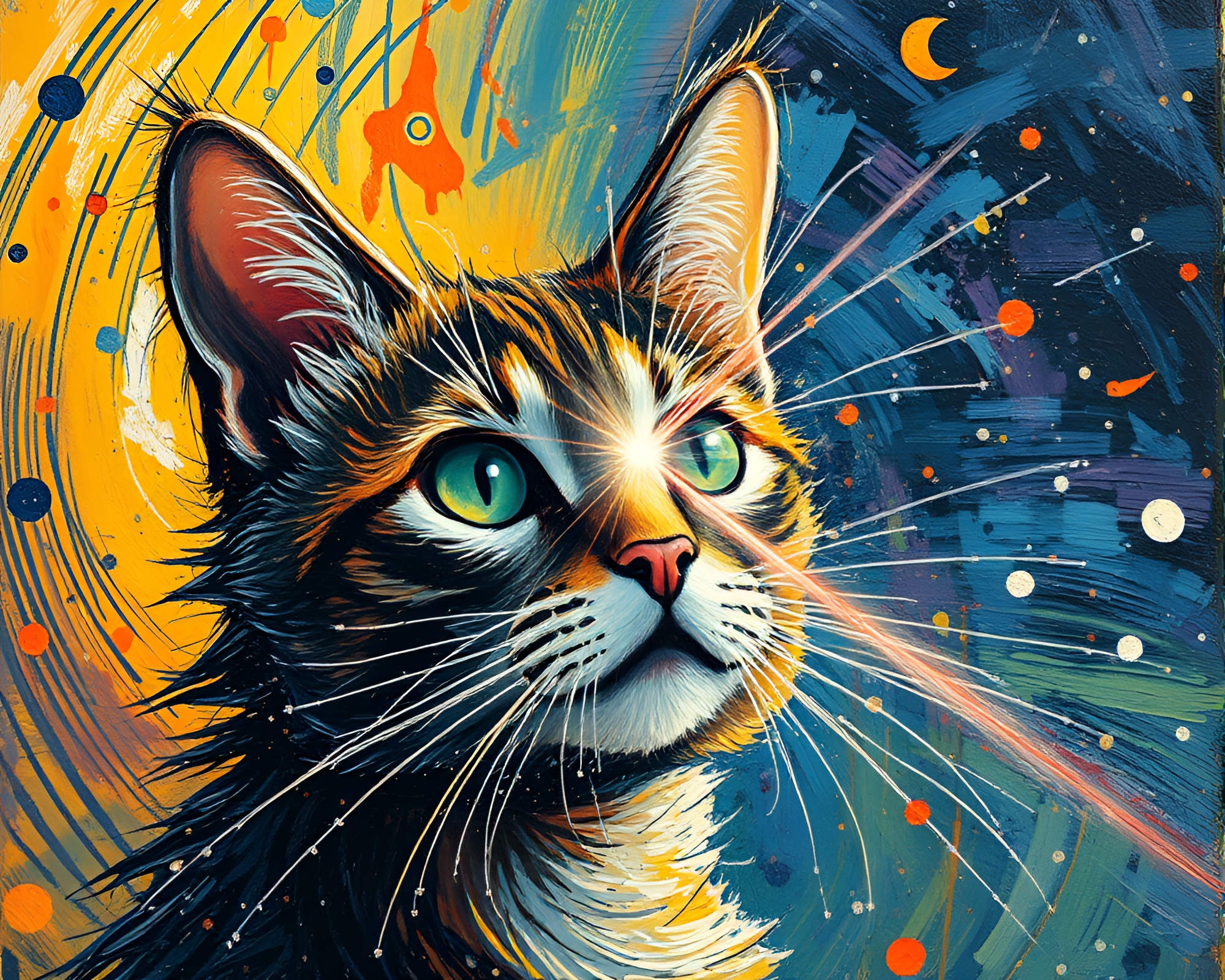 Ethereal Fingerprint Swirl Capturing Schrodinger’s Cat Mystery – free AI stock image