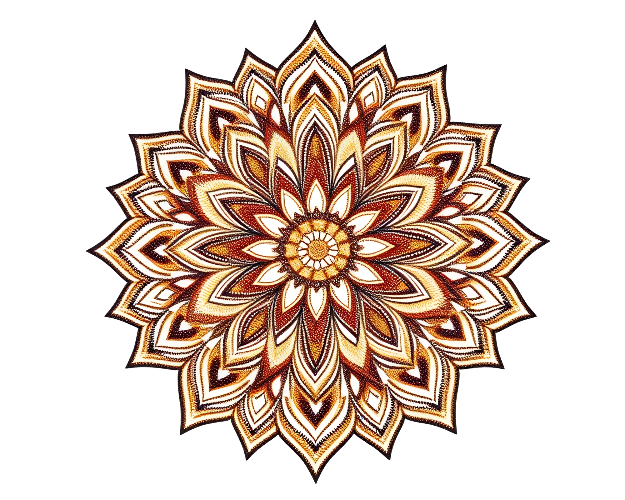 Stippling Mandala with Glitter Dust in Origami Style – free AI stock image