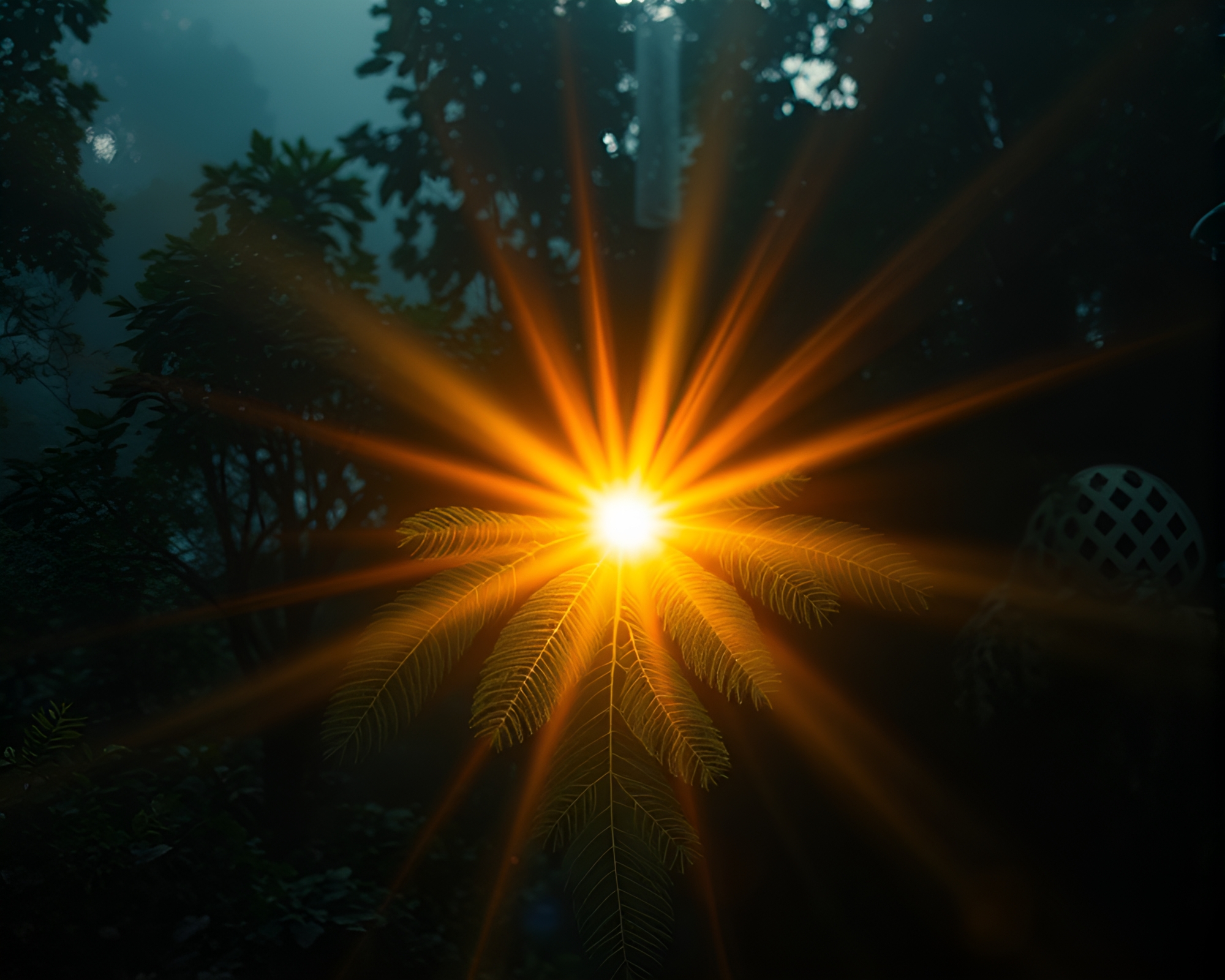 Gondola Lift through Solar Flare Veins – free AI stock image