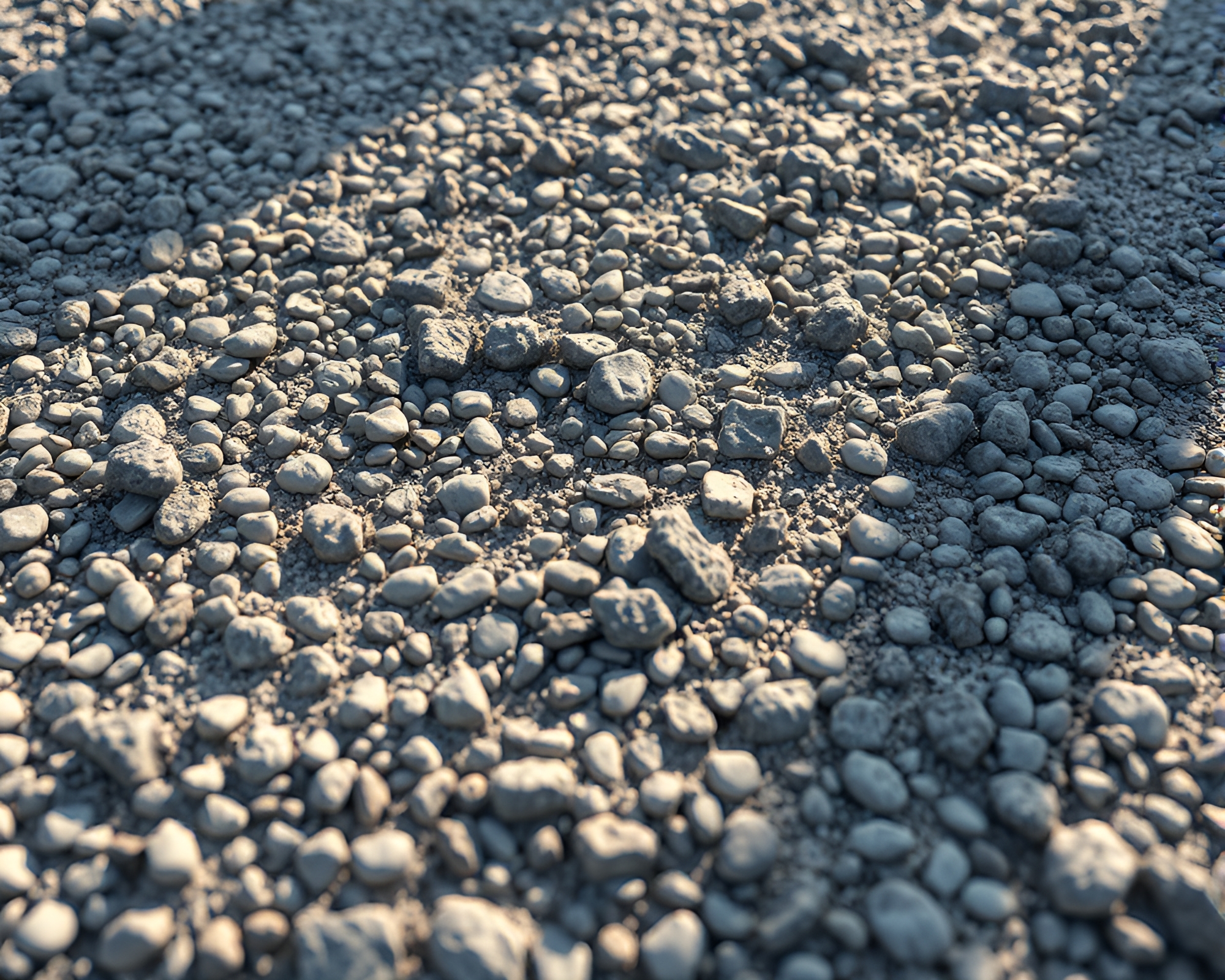 Pebble Beach Dream: Soft Shadows and Scratch Textures – free AI stock image