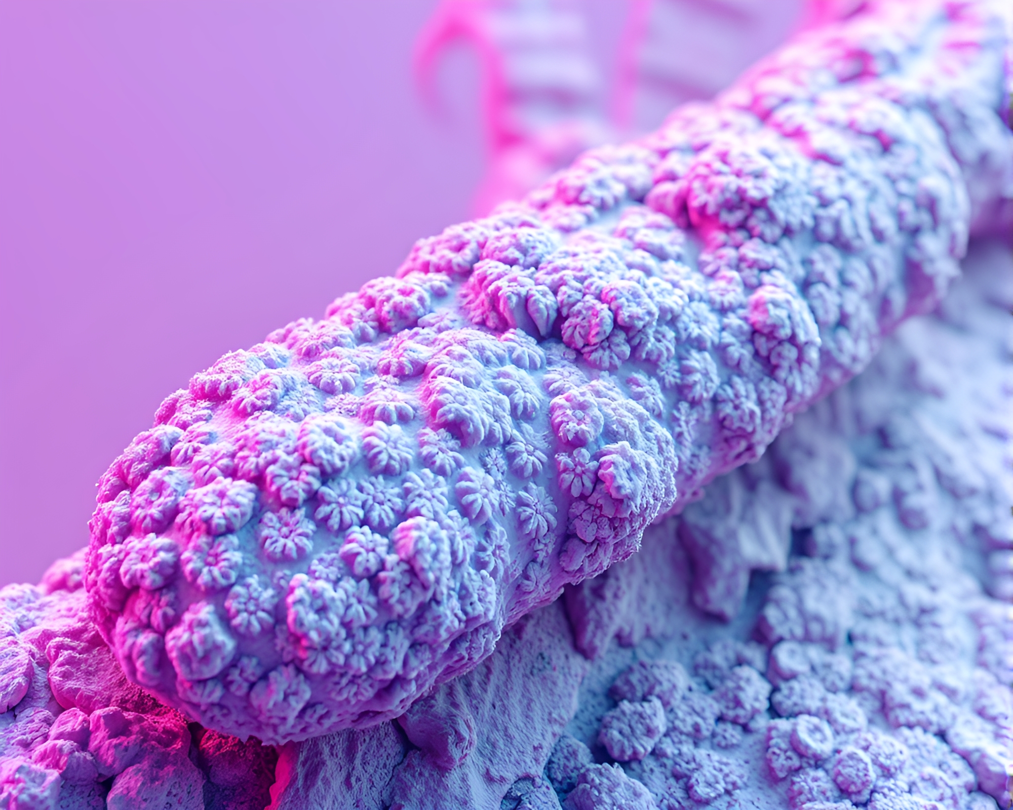 Hyper-Saturated Baguette Wireframe Lichen Texture Art – free AI stock image