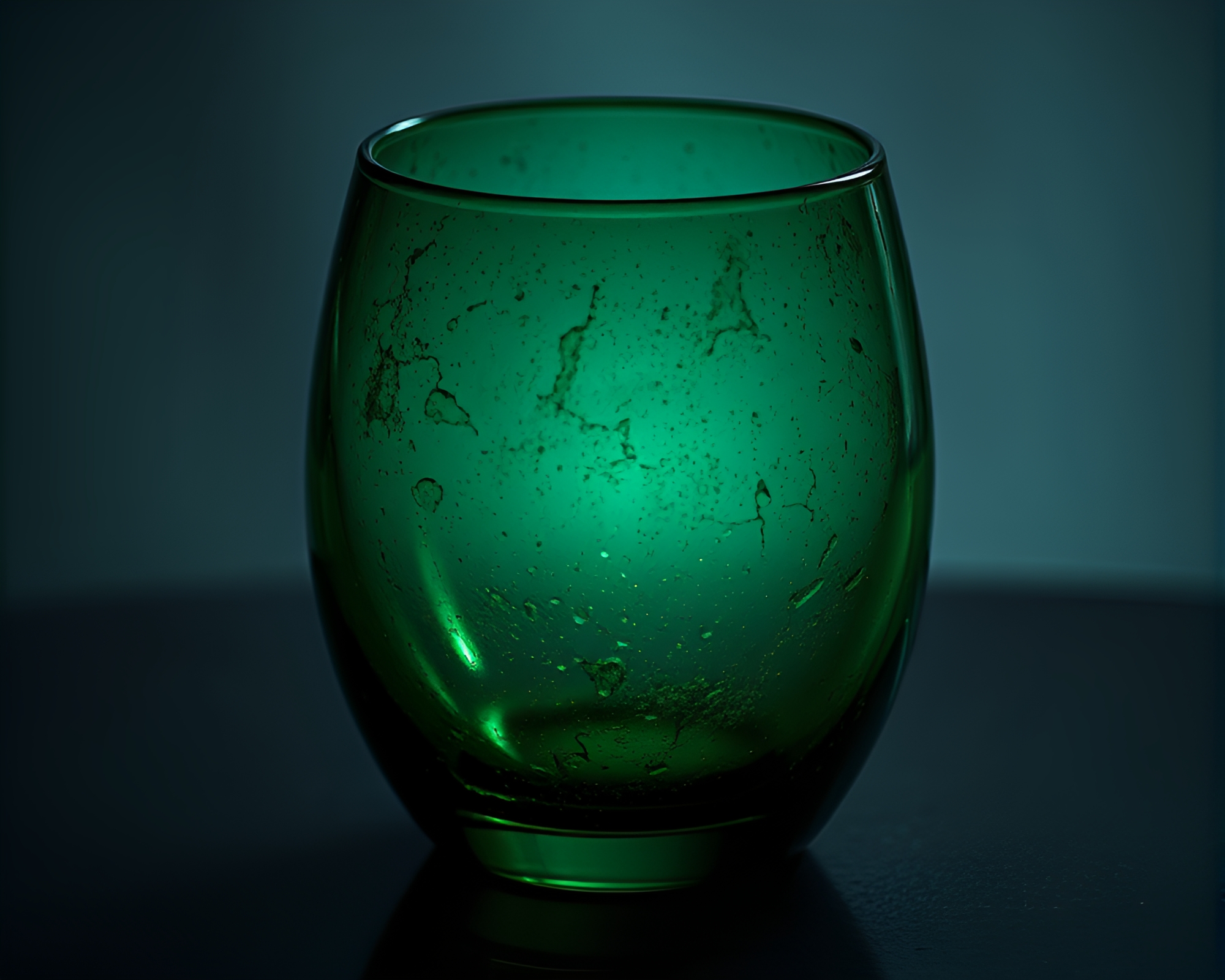Ethereal Glass Orb in Verdigris Copper Frame – free AI stock image