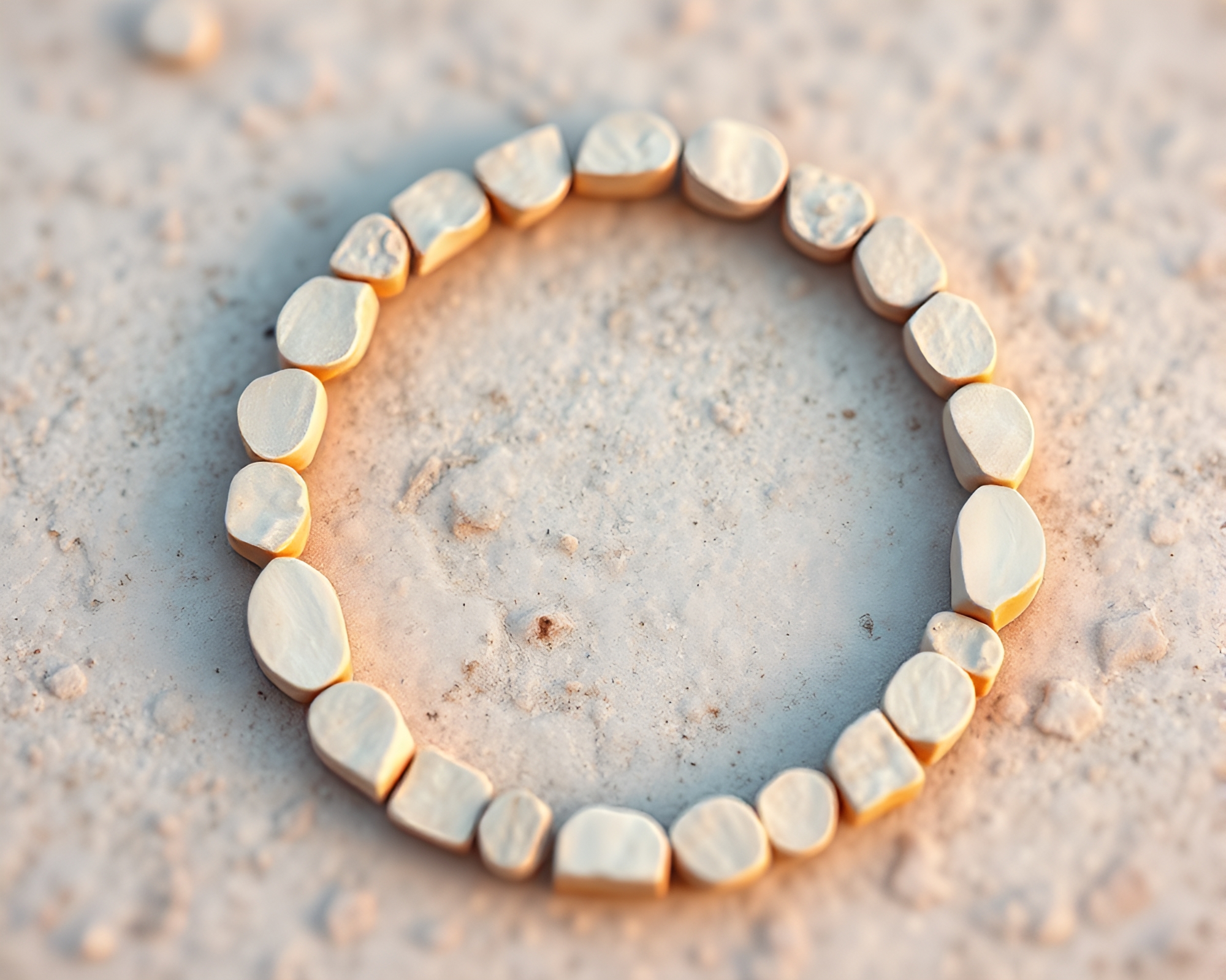 Soft Pastel Stone Circle Voxel Art – free AI stock image