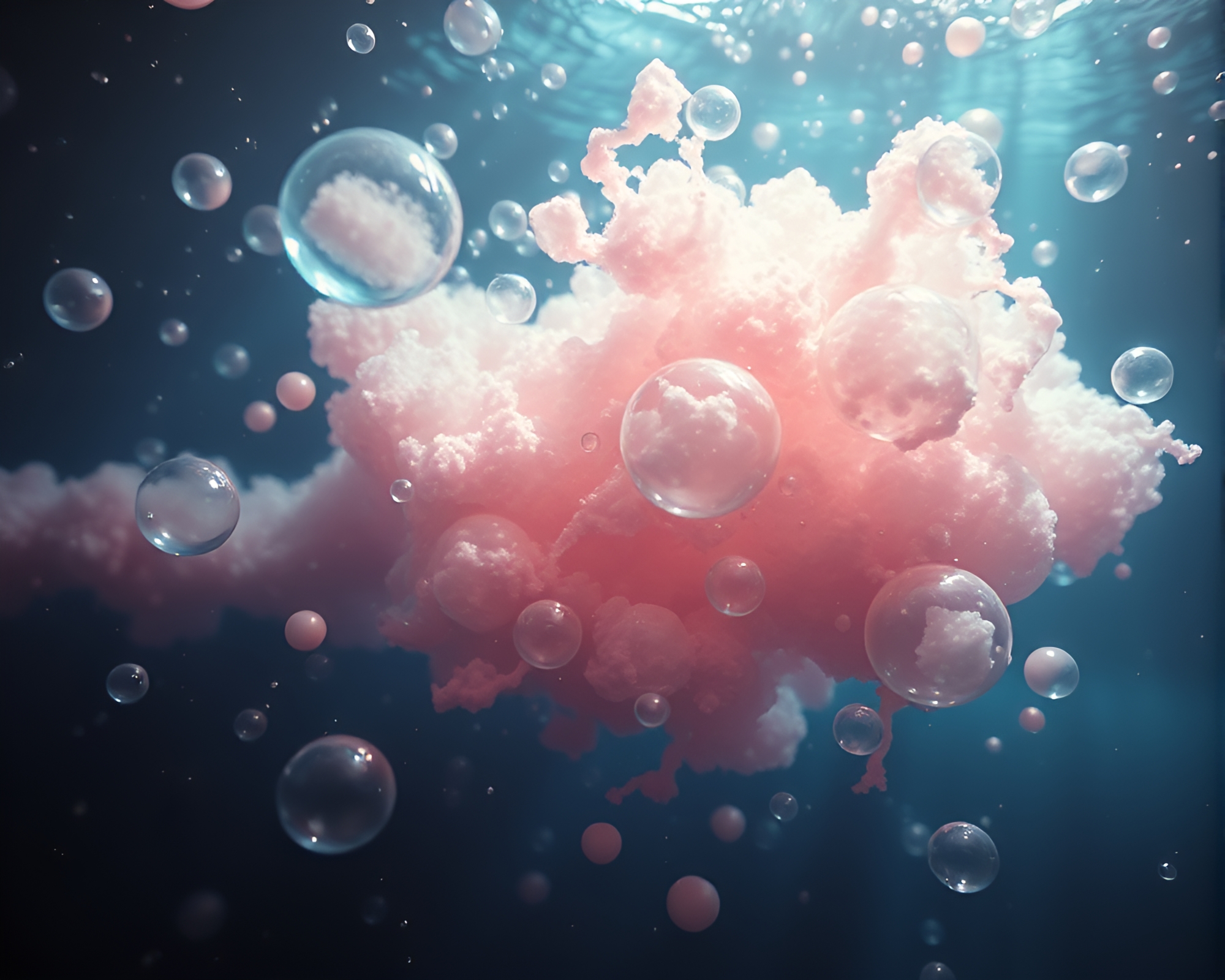 Leviathan Bubble Cluster in Hyper-Saturation – free AI stock image