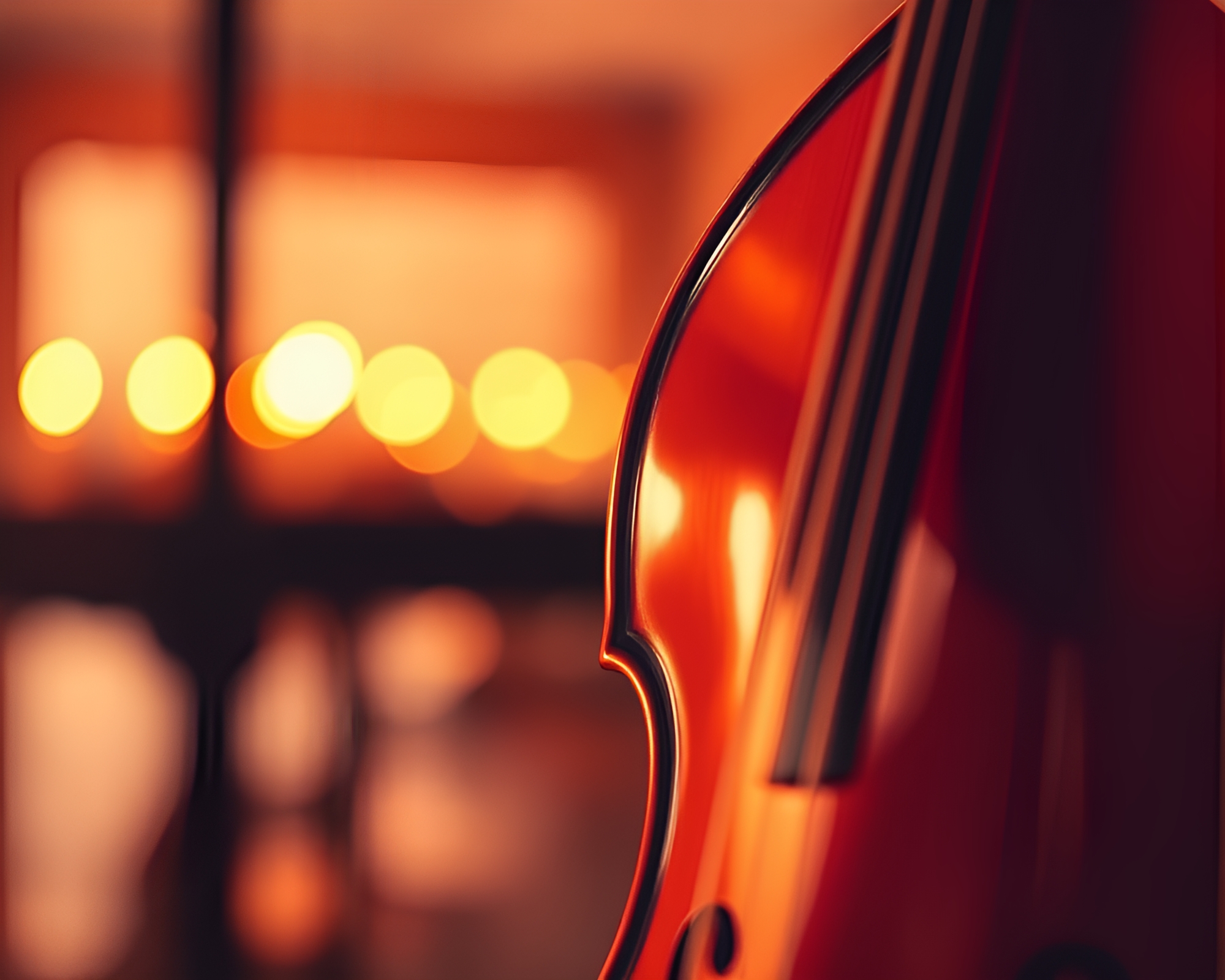 Vintage Pixel Cello in Warm Sunset Light – free AI stock image