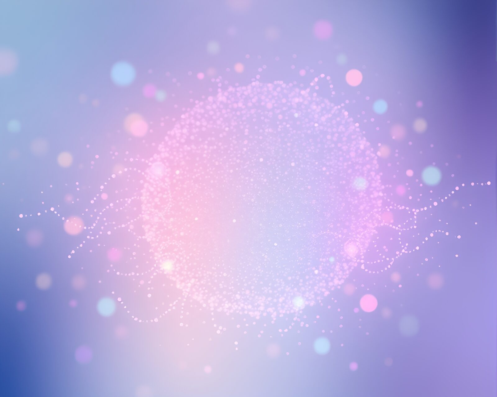 Pastel gradient holographic quantum computer in cartoon art style