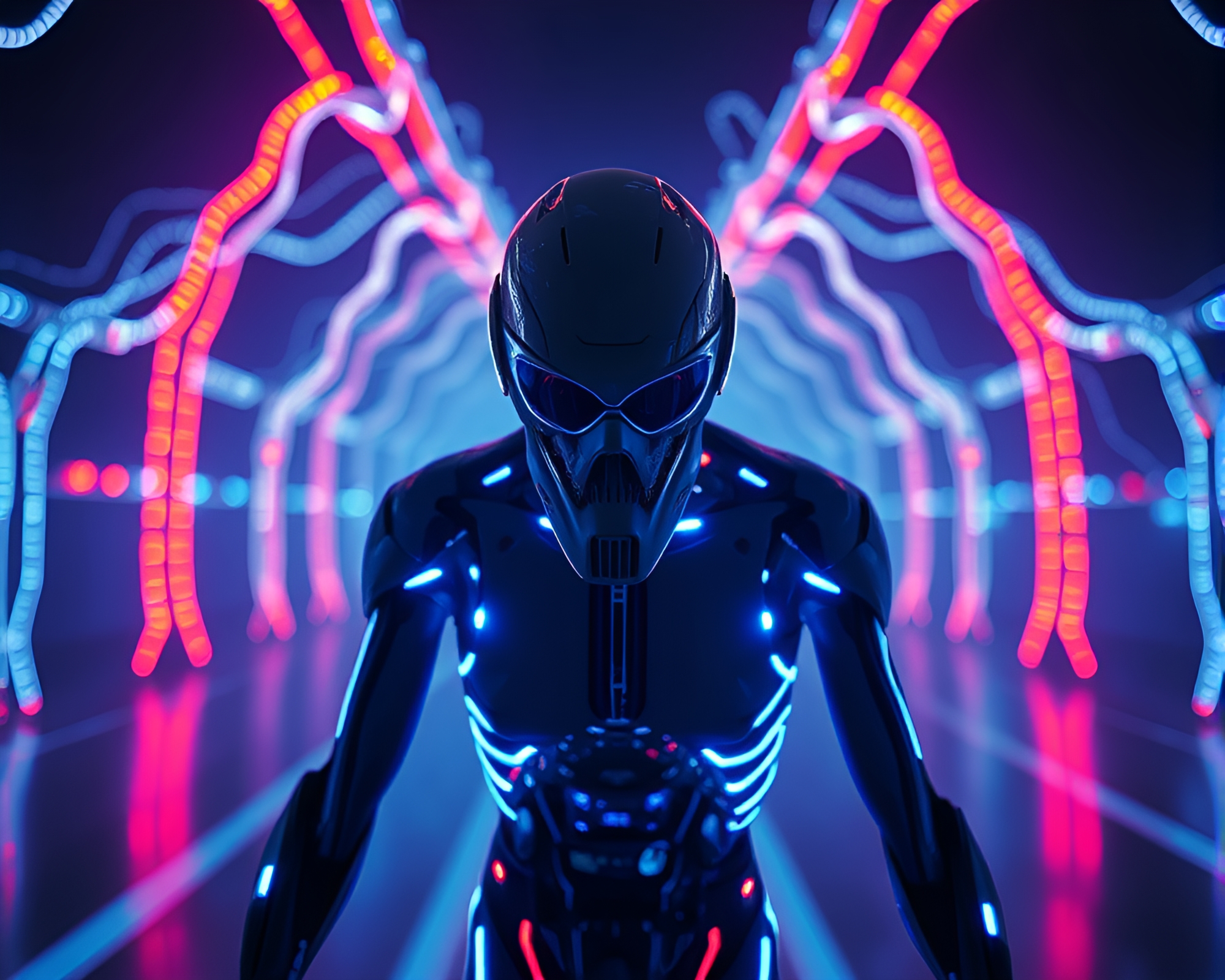 Hydra motion capture glowing in HDR photography – free AI stock image