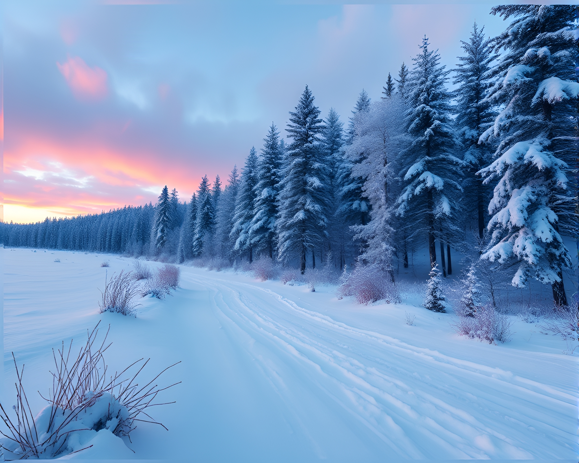 Mesmerizing Winter Wonderland: Panoramic Triadic Fluid Simulation – free AI stock image