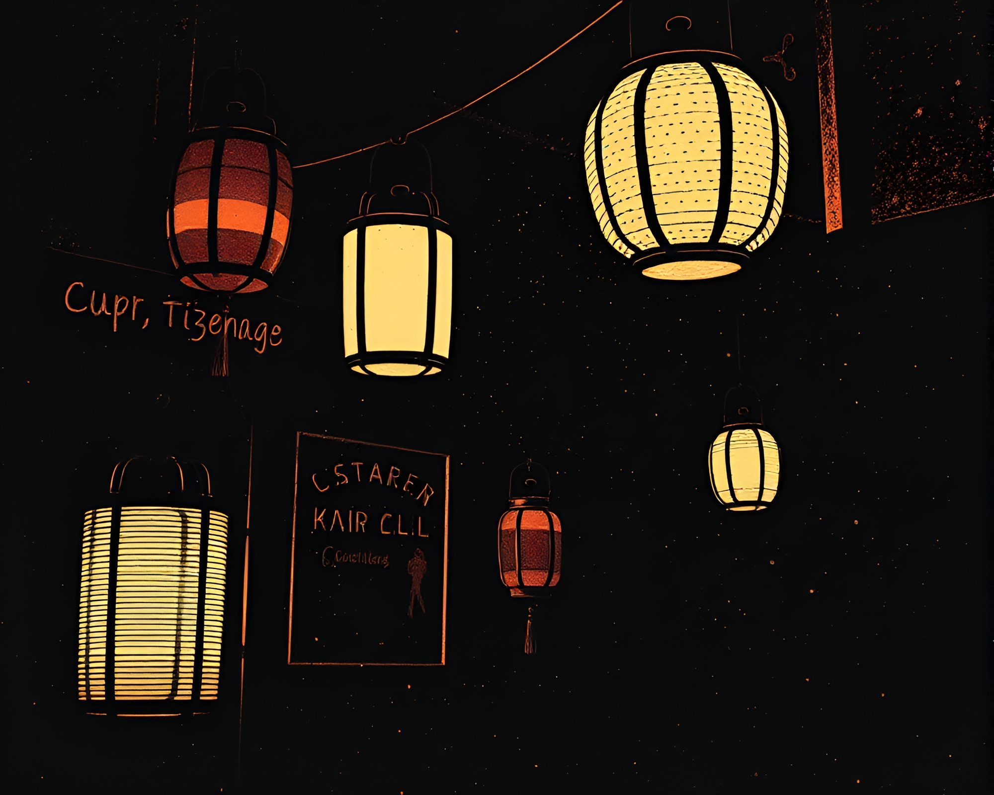 Eclectic Lantern LinoClub Strobe – free AI stock image