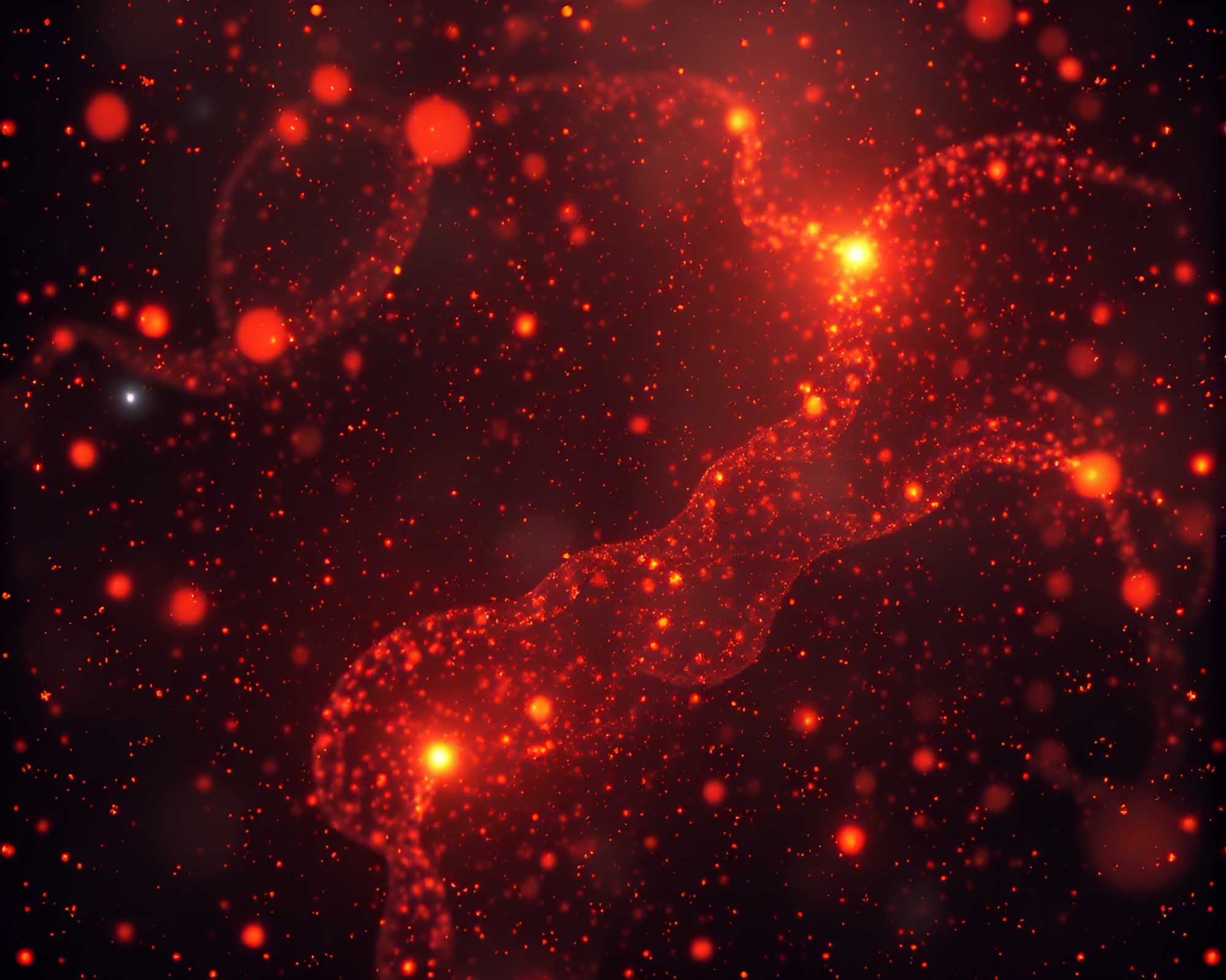 Ethereal X-Ray Fractal Embers Dance – free AI stock image