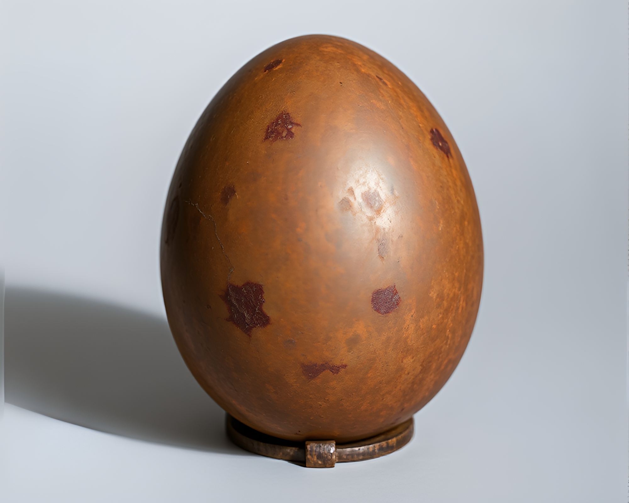 Dragon Egg with Rust Patina: Matte Finish Natural Lighting – free AI stock image