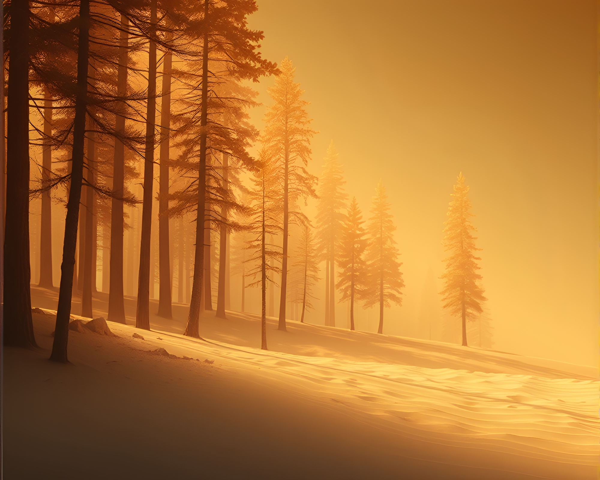 Enchanted Forest In Desert Sand Hues – free AI stock image