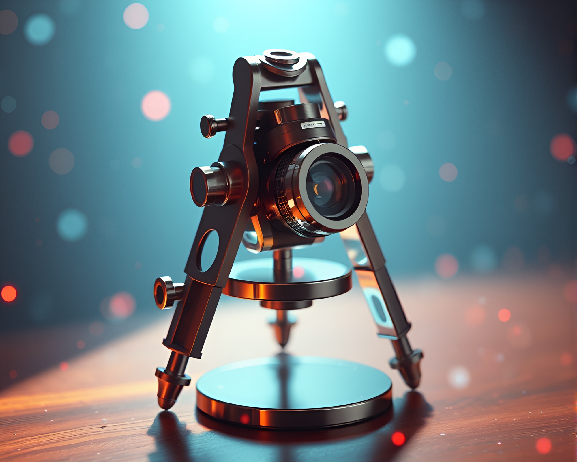 Antique Sextant Hologram in Midday Low-Poly Illumination – free AI stock image