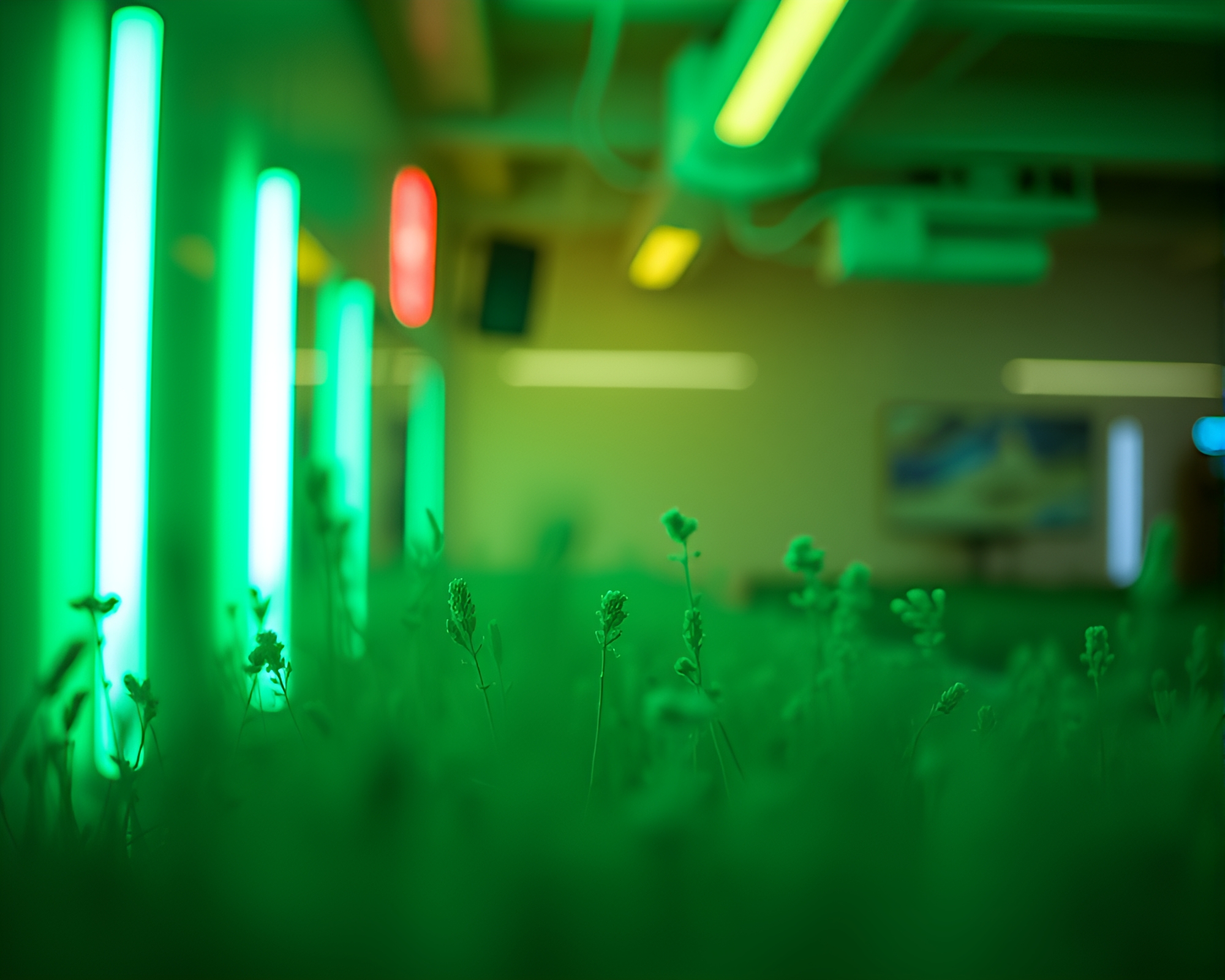 Enigmatic Satyr in Mint Green Glow – free AI stock image