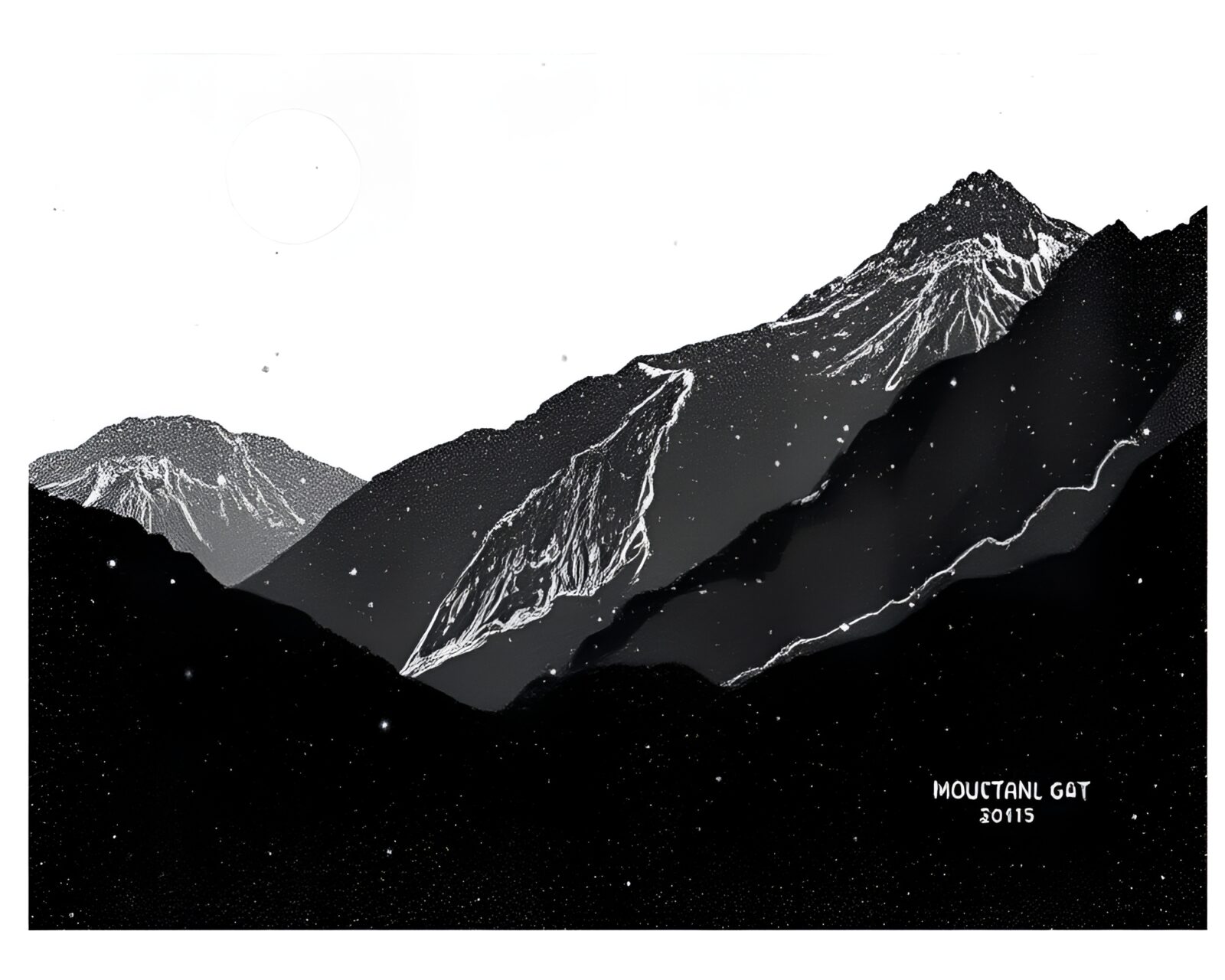 A mountain goat surrounded by glowing crosshatch patterns
