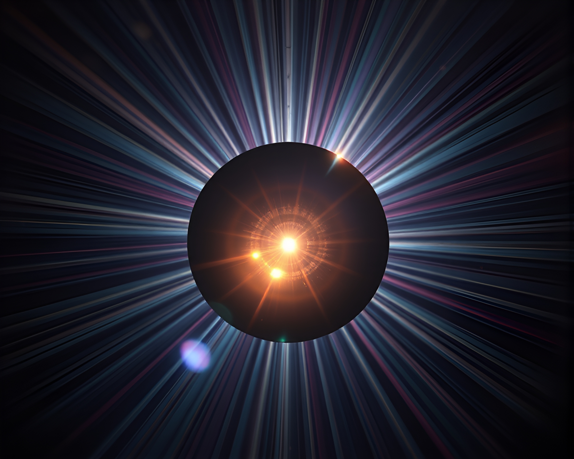 Astral Projection in Real-Time Ray Tracing Lens Sunburst – free AI stock image