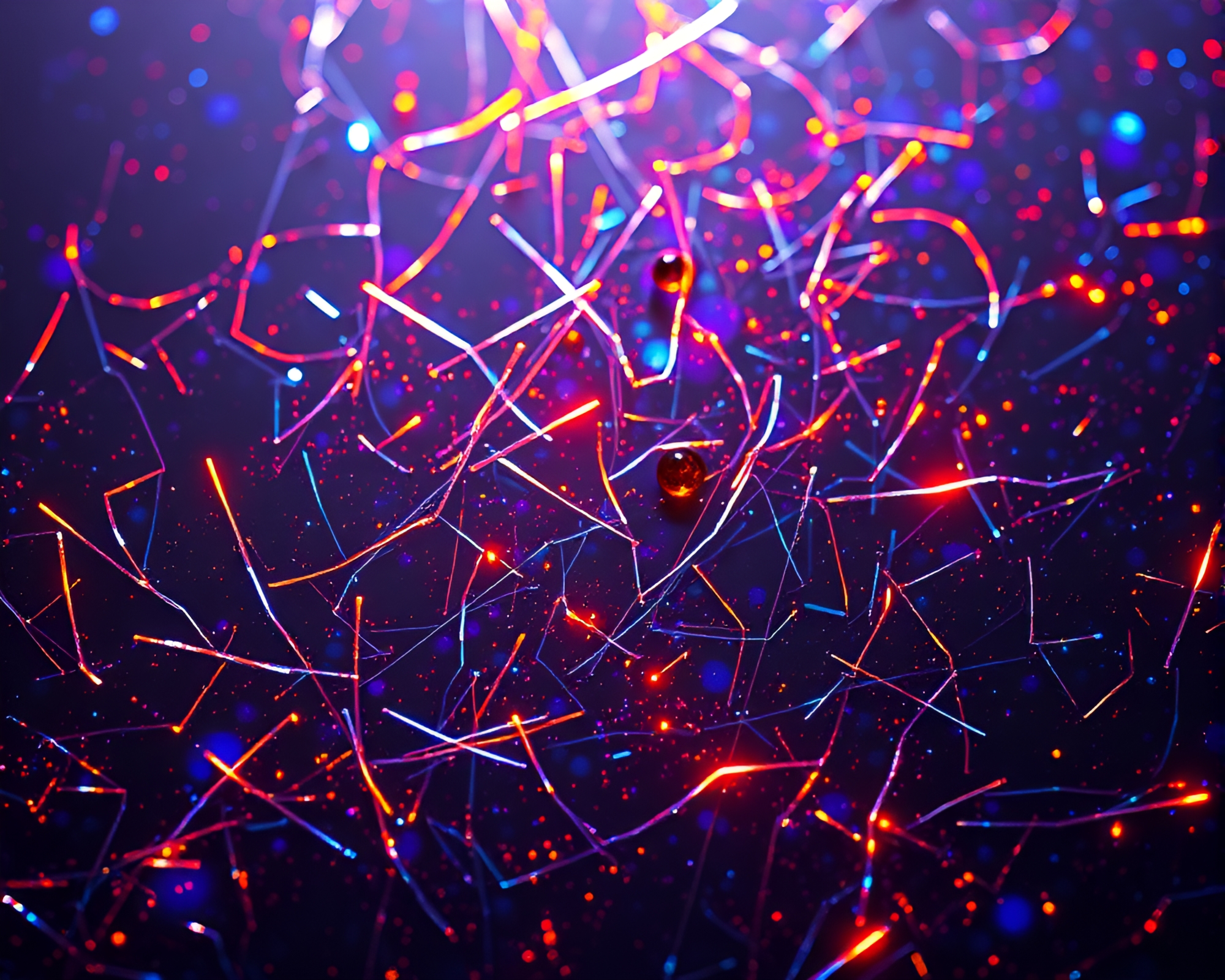Pixelated Holographic Display in Torchlight Glow – free AI stock image