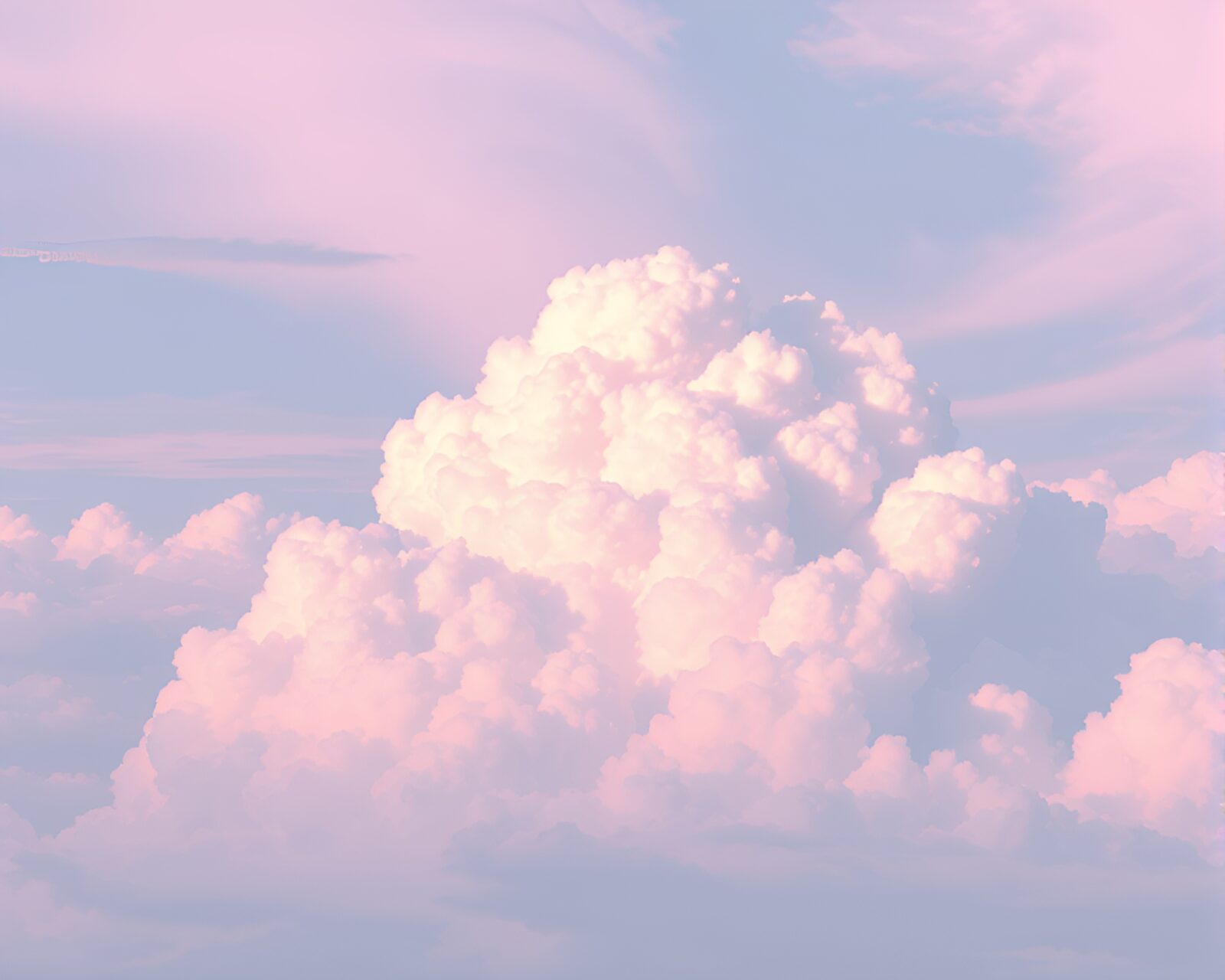 Muted pastel colored pixelated holographic clouds arrangement