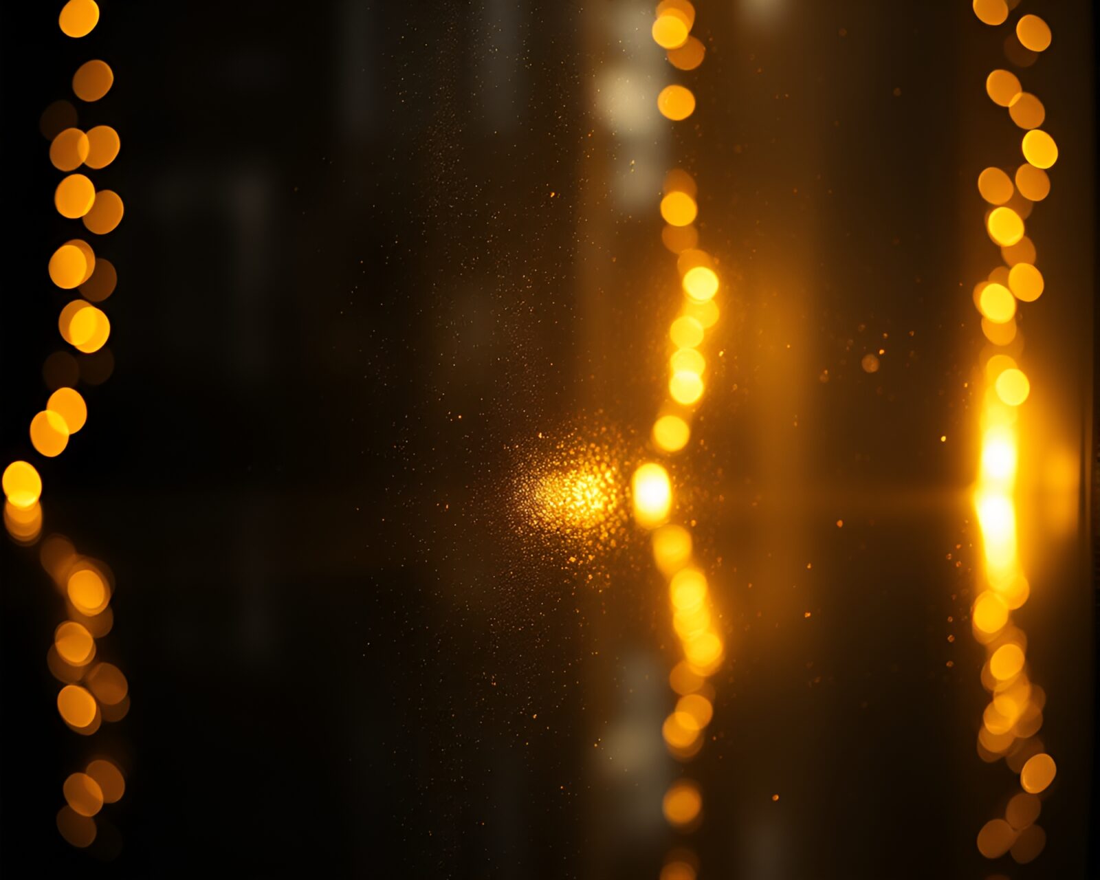 Dreamy fairy tale scene with magical light reflecting on water