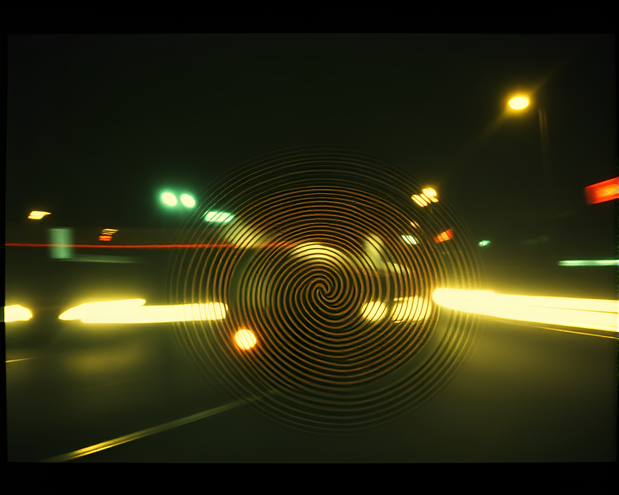 Enigmatic Cable Car Fingerprint Spiral Mystery Night – free AI stock image