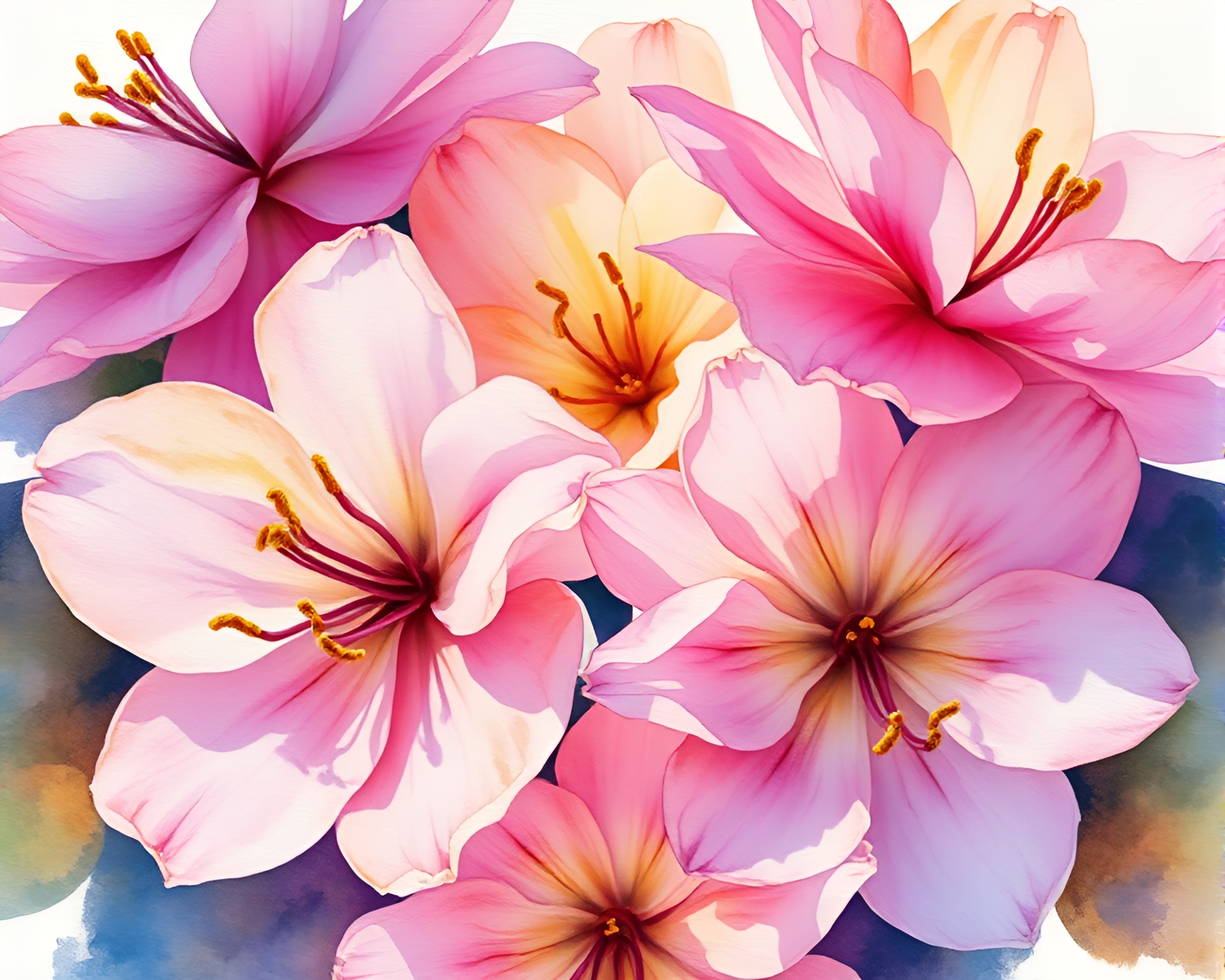 Phoenix Rising in Watercolor Blooms – free AI stock image