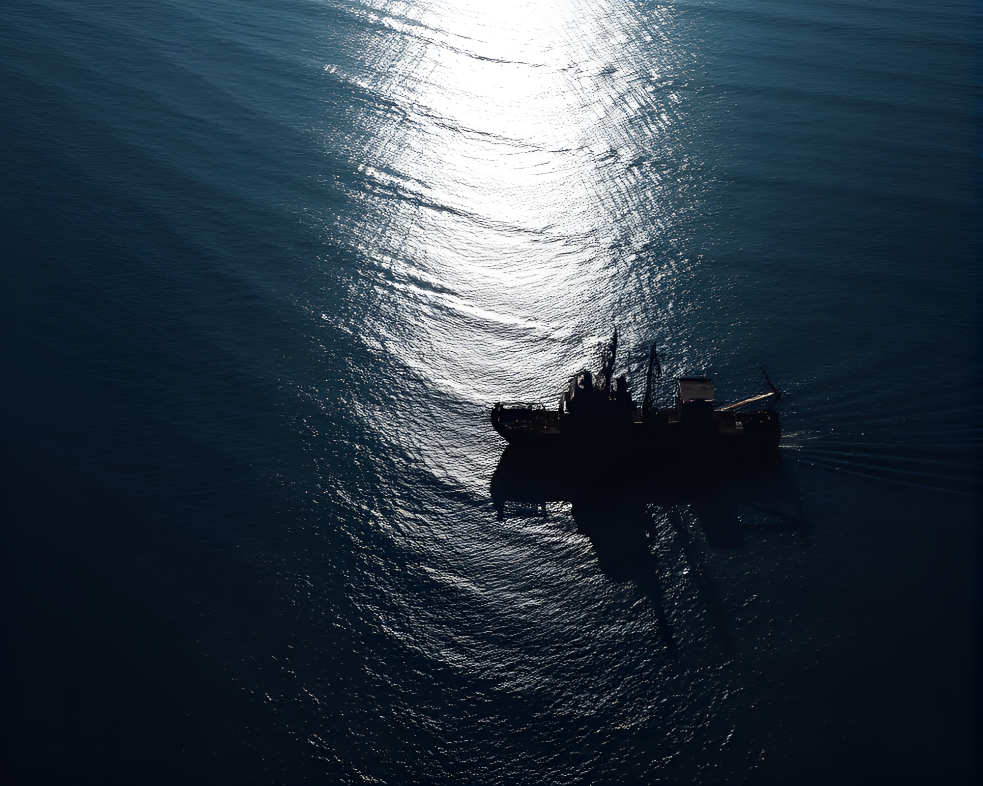 Silhouette of a Sea Plane at Sunset – free AI stock image