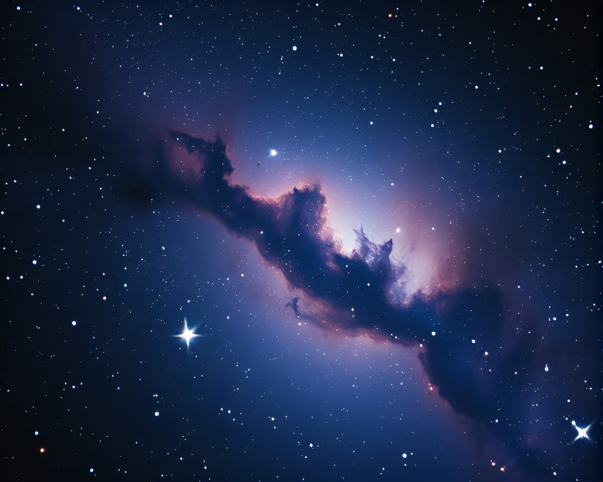Celestial Nebula Close-Up: Grainy Bio-Organic Designed Universe – free AI stock image