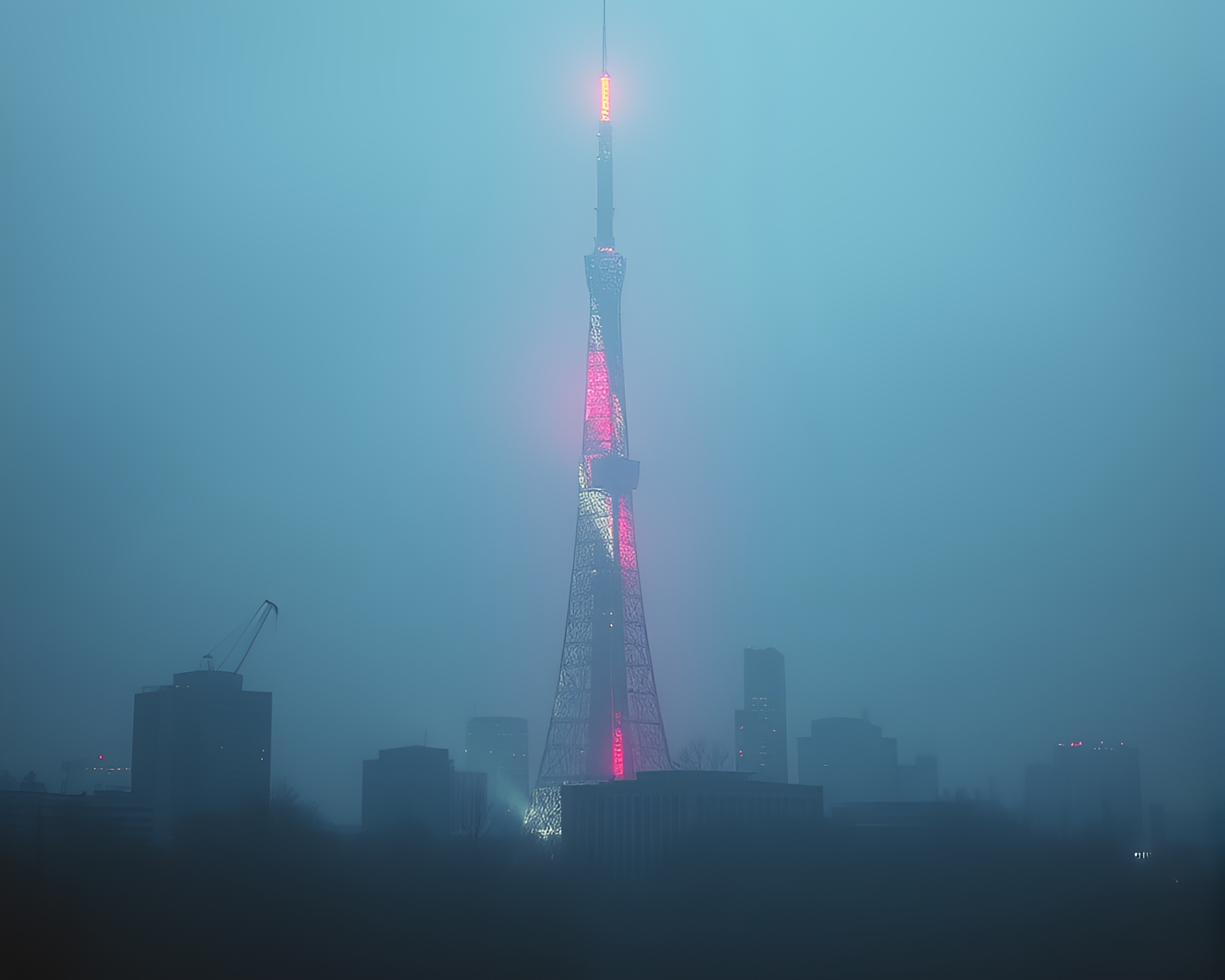 Ethereal Tower in Pastel Dystopia – free AI stock image
