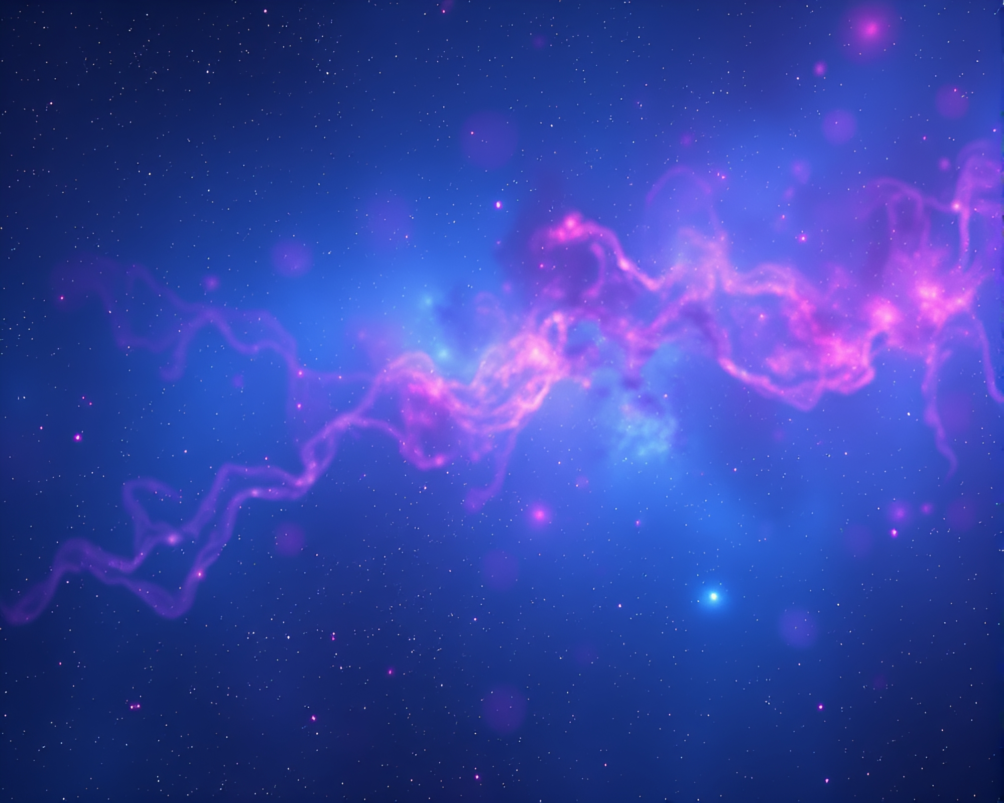 Celestial Nebula in Holographic Fluorescent Glow – free AI stock image
