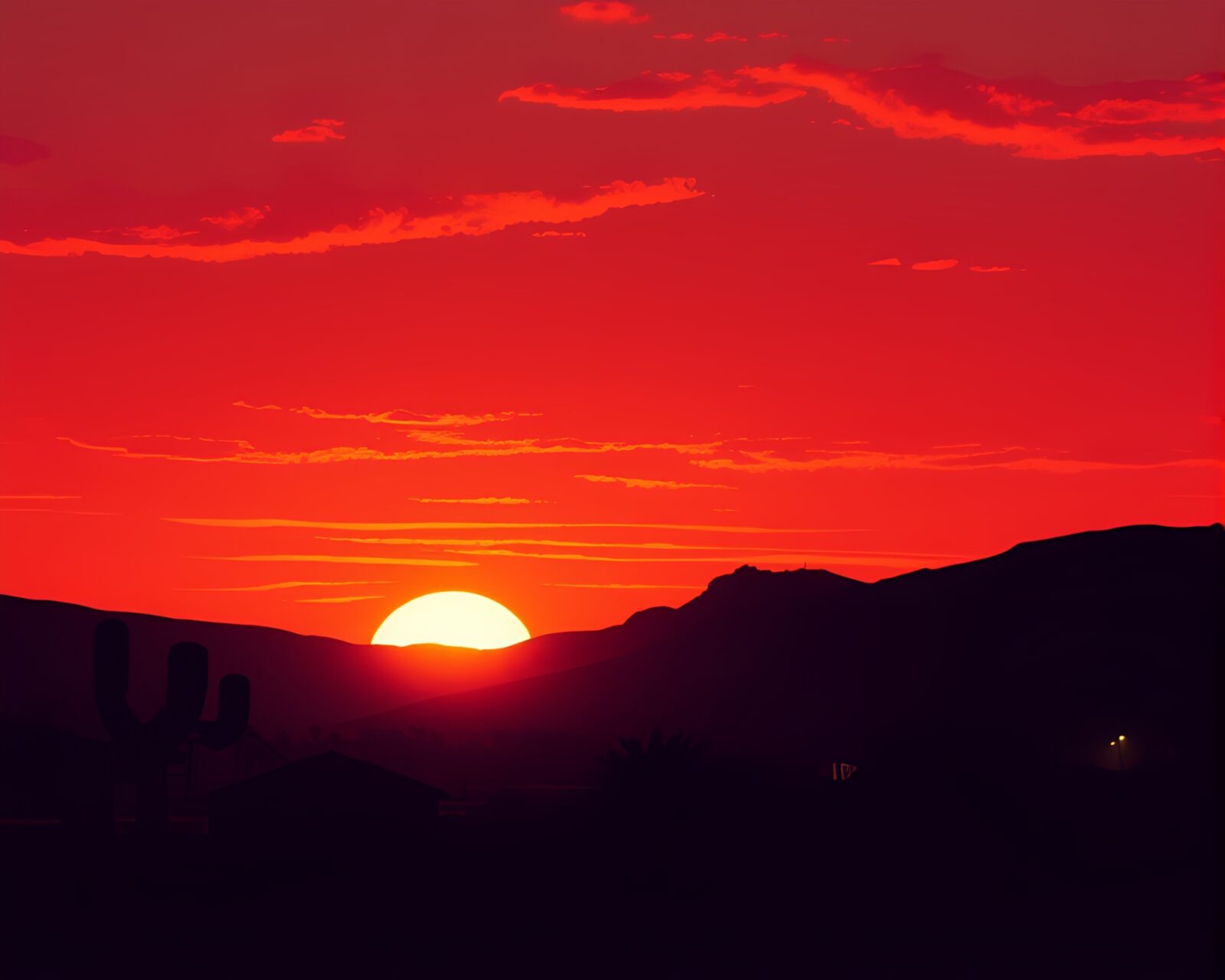 Majestic queen with crown glowing under desert sunset