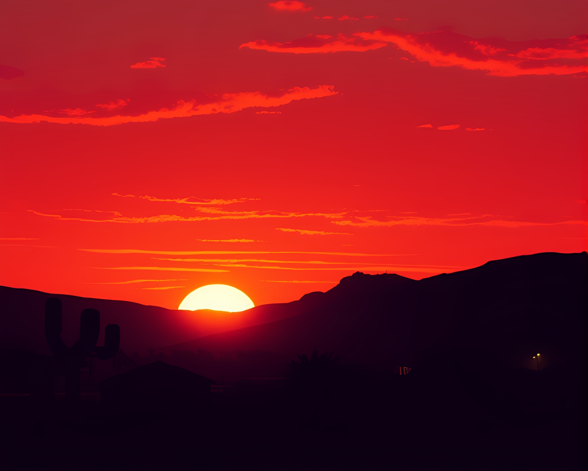 Crowned Queen in Halftone Grid under Desert Sunset – free AI stock image