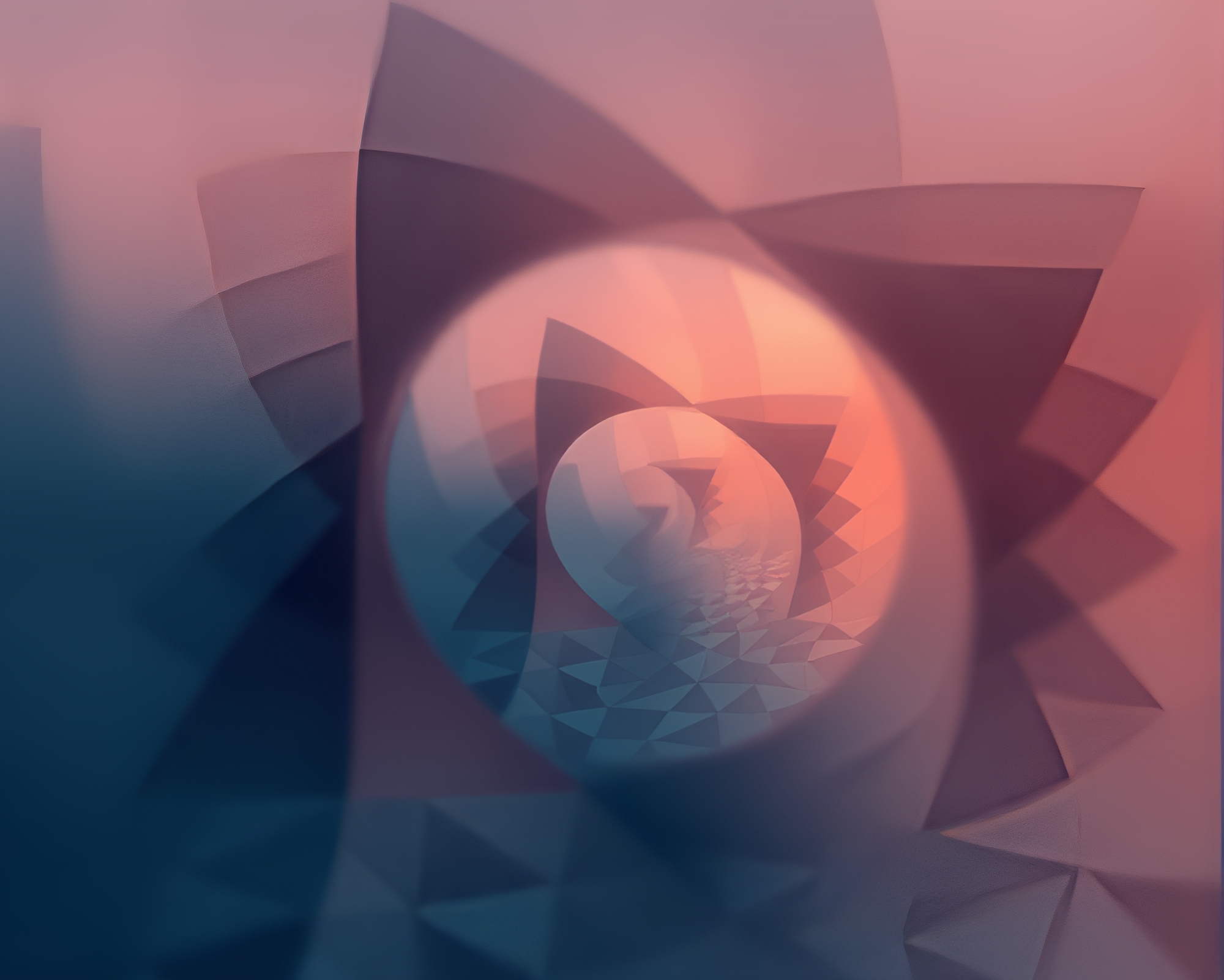 Surreal Tessellated Twilight Gradient Artwork – free AI stock image