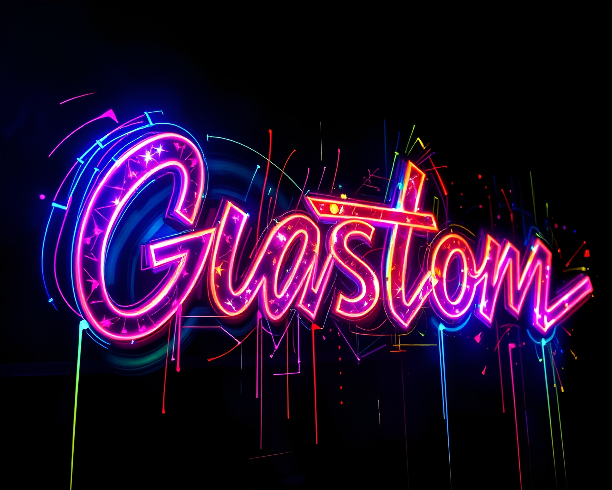 Neon Graffiti Hologram: Vibrant Neural Style Art – free AI stock image
