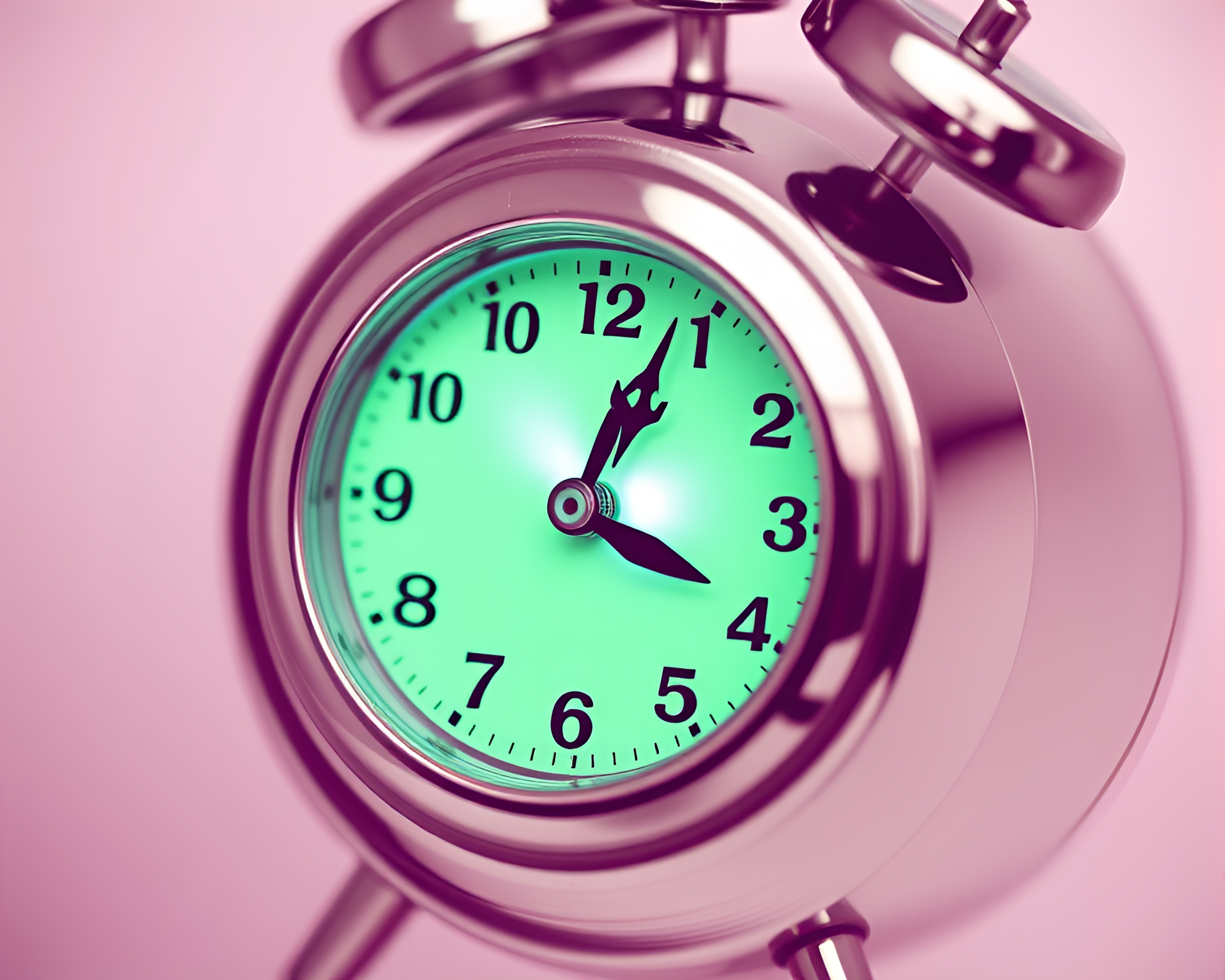 Macro Mint Green Chrono Clock Duotone Composition – free AI stock image