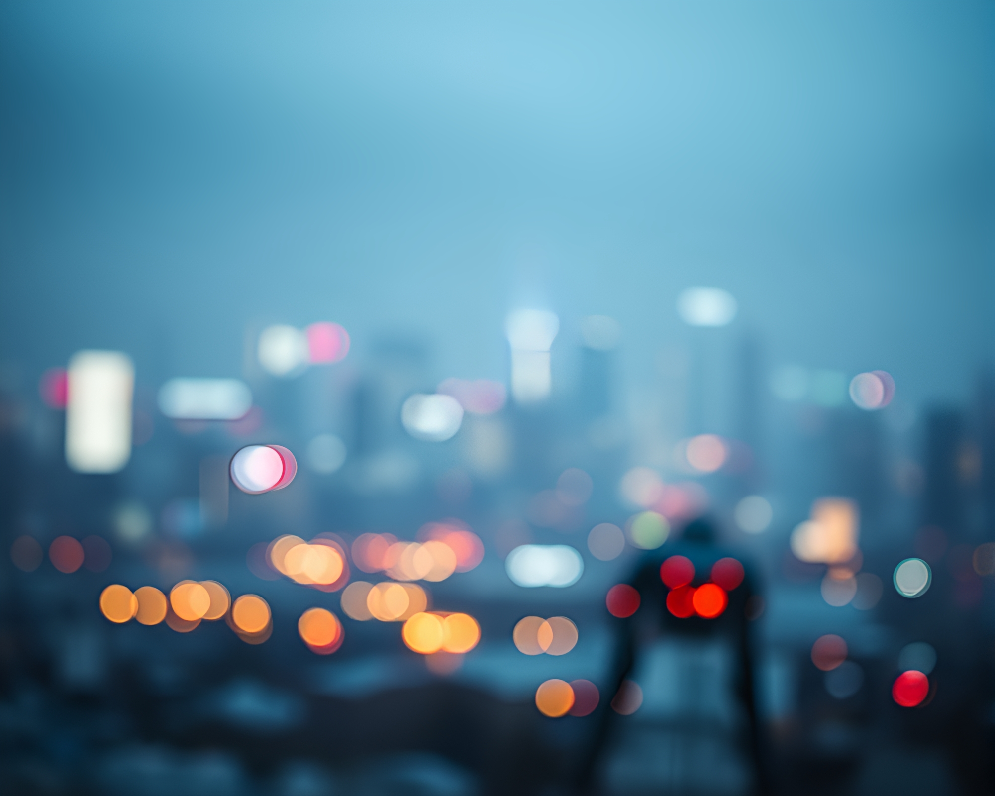 Mech Warrior in Bokeh Haze – free AI stock image